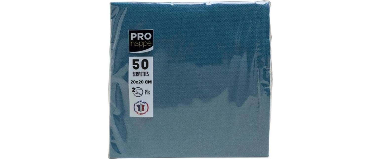 PRO nappe Papierservietten Blau 20 cm x 20 cm, 50 Stück