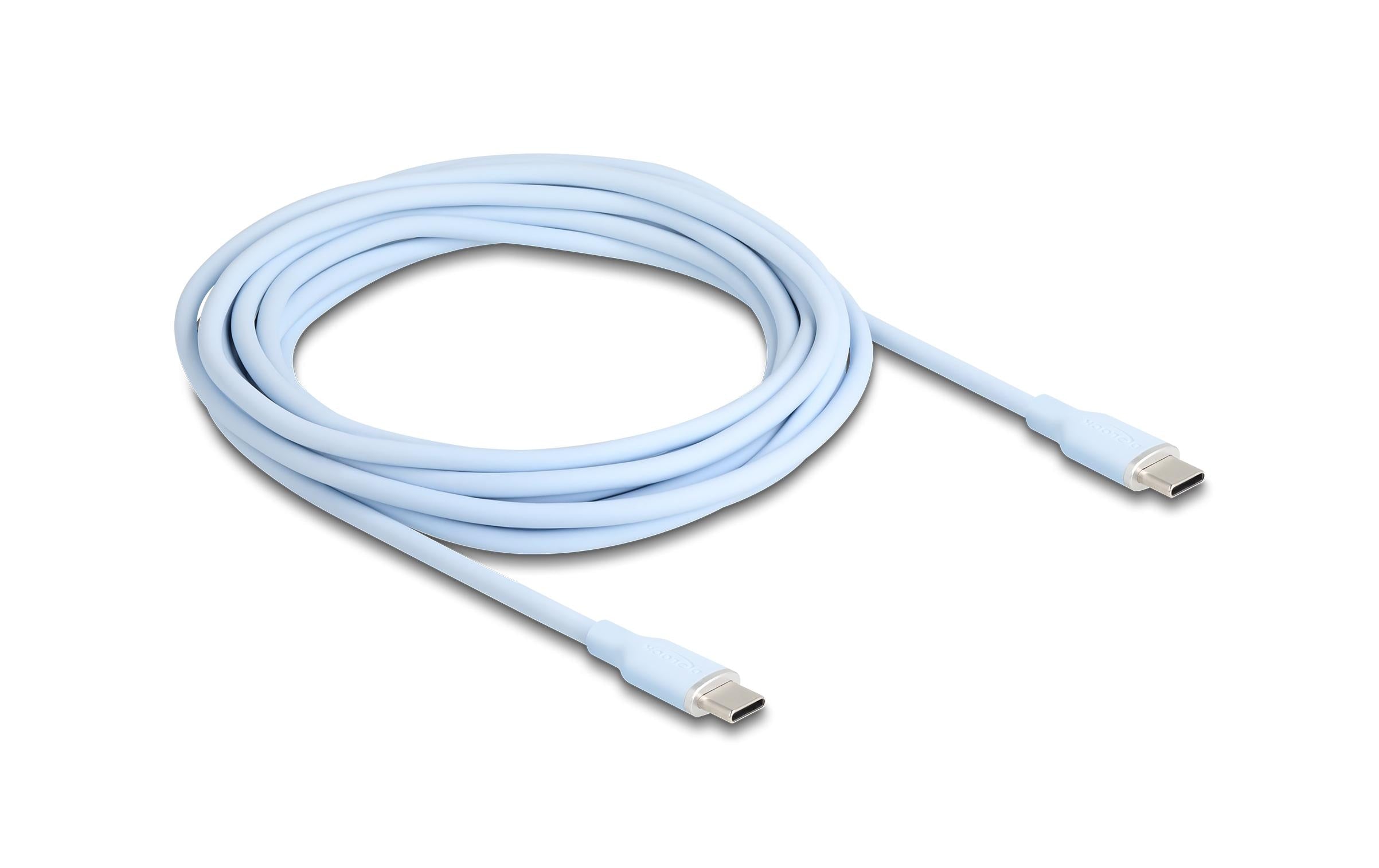 Delock USB 2.0-Kabel Silikon USB C - USB C 4 m