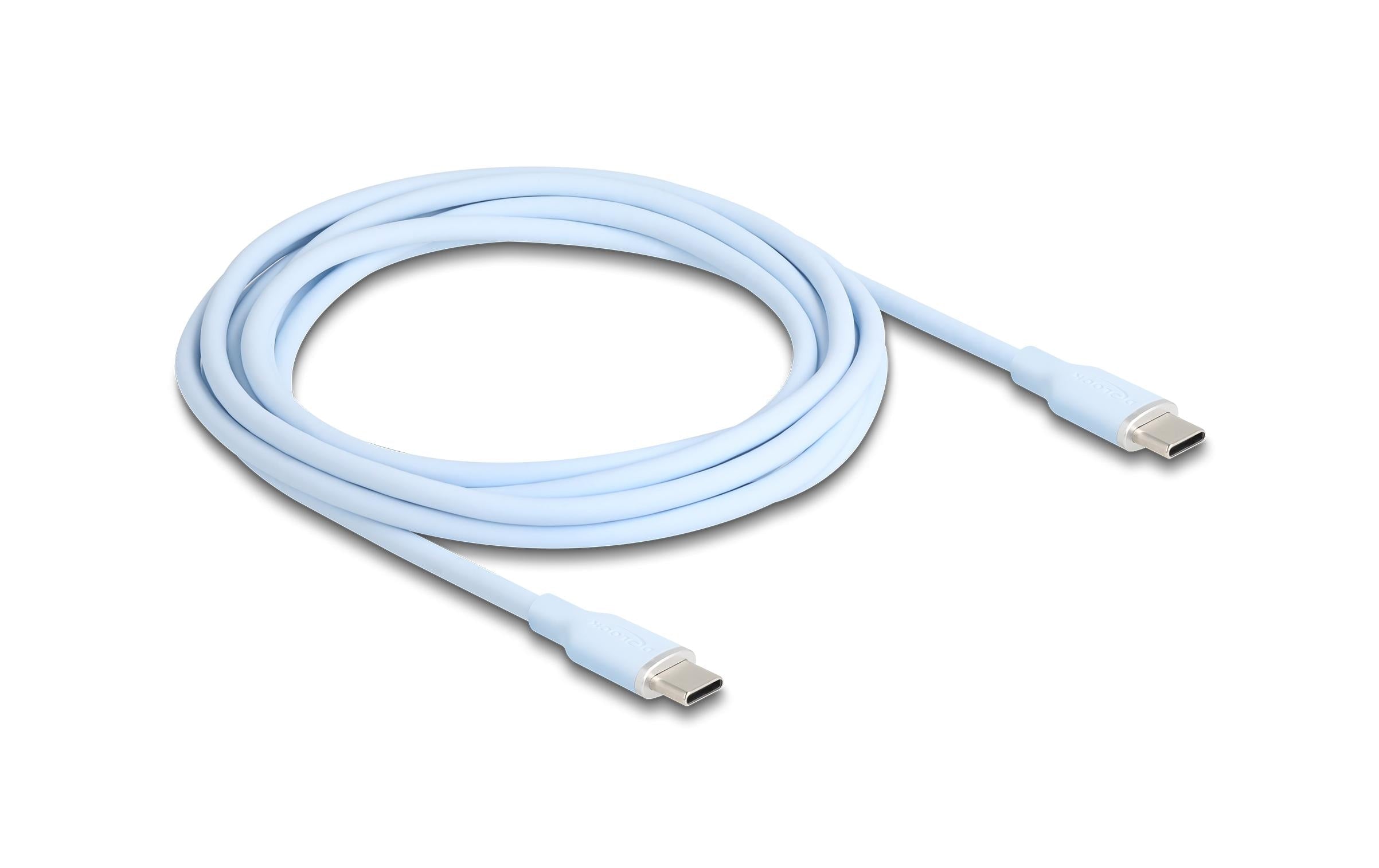 Delock USB 2.0-Kabel Silikon USB C - USB C 2.5 m