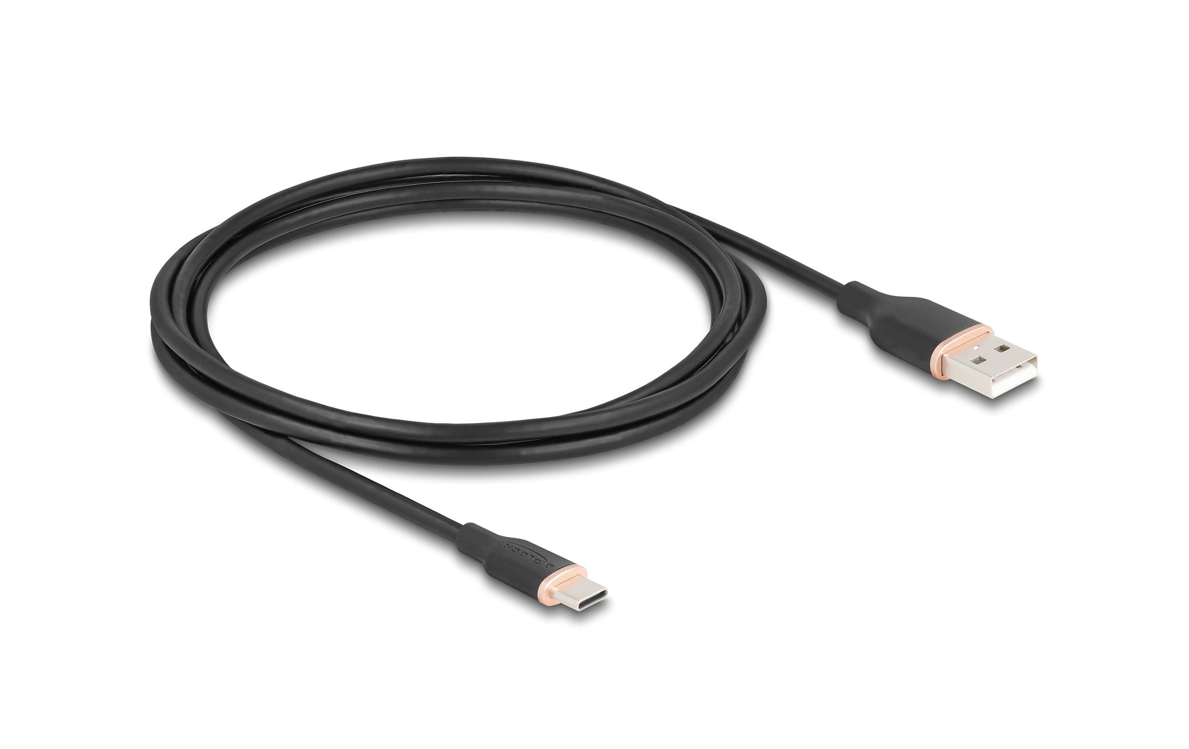 Delock USB 2.0-Kabel Silikon USB A - USB C 2.5 m