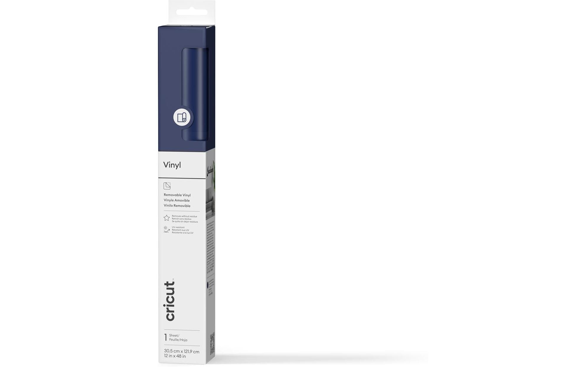 Cricut Vinylfolie wiederablösbar 30.5 x 122 cm, 1 Stück, Marineblau