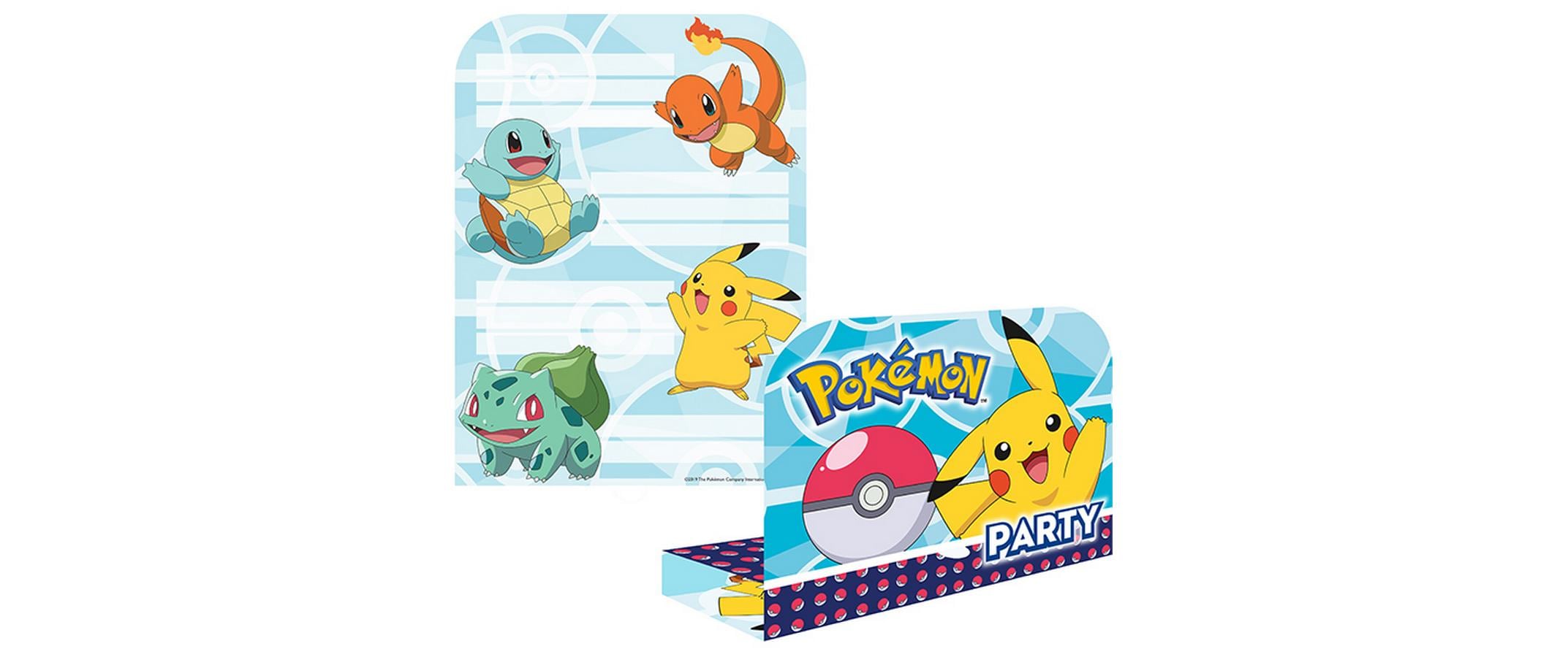 Amscan Einladungskarte Pokemon 8 Stück