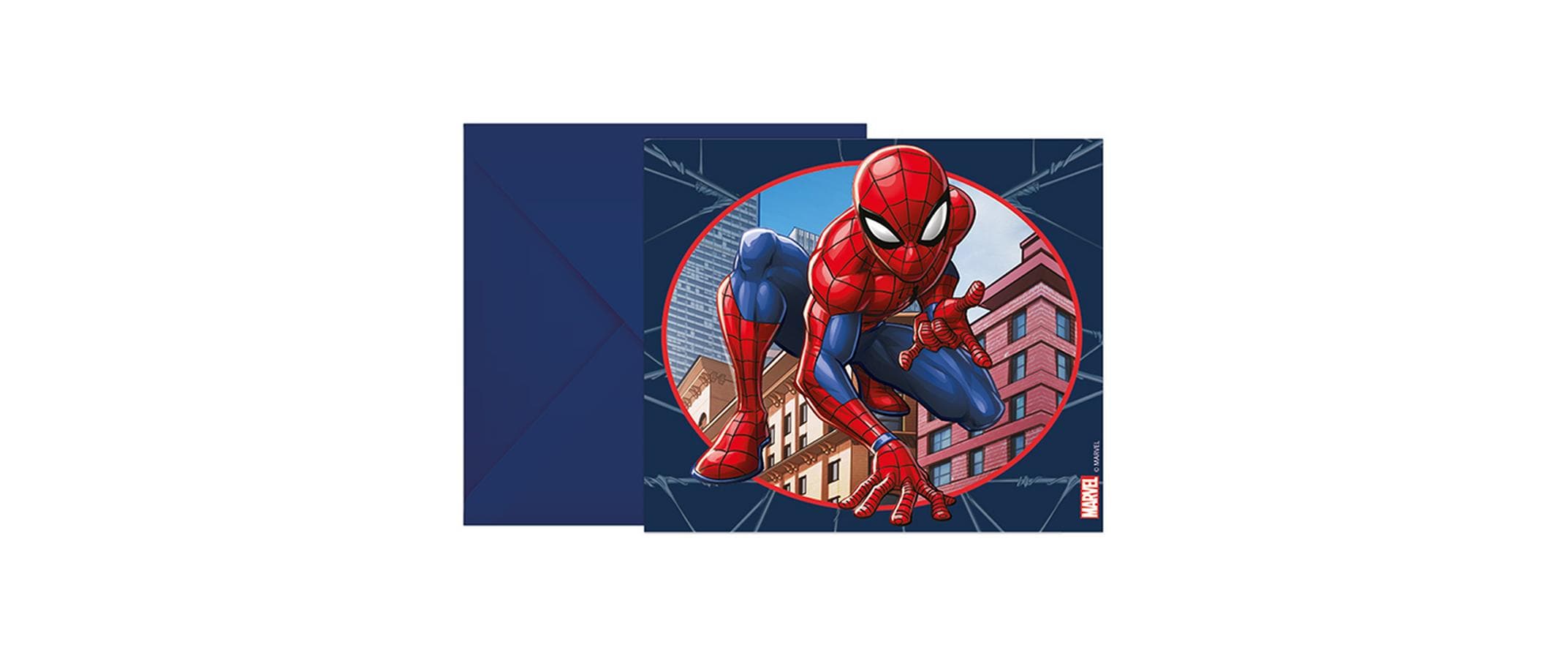 Amscan Geburtstagskarte Marvel Spiderman 6 Stück