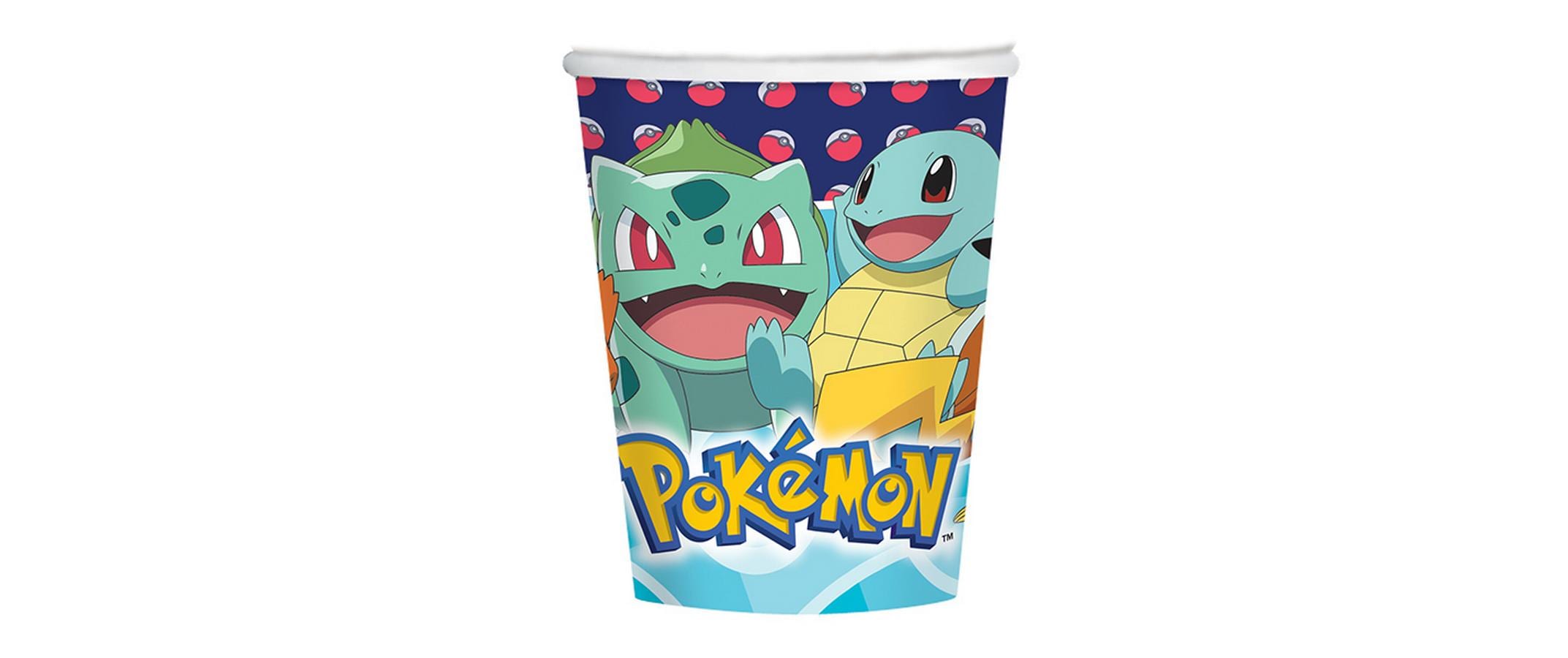Amscan Einwegbecher Pokemon 250 ml, 8 Stück