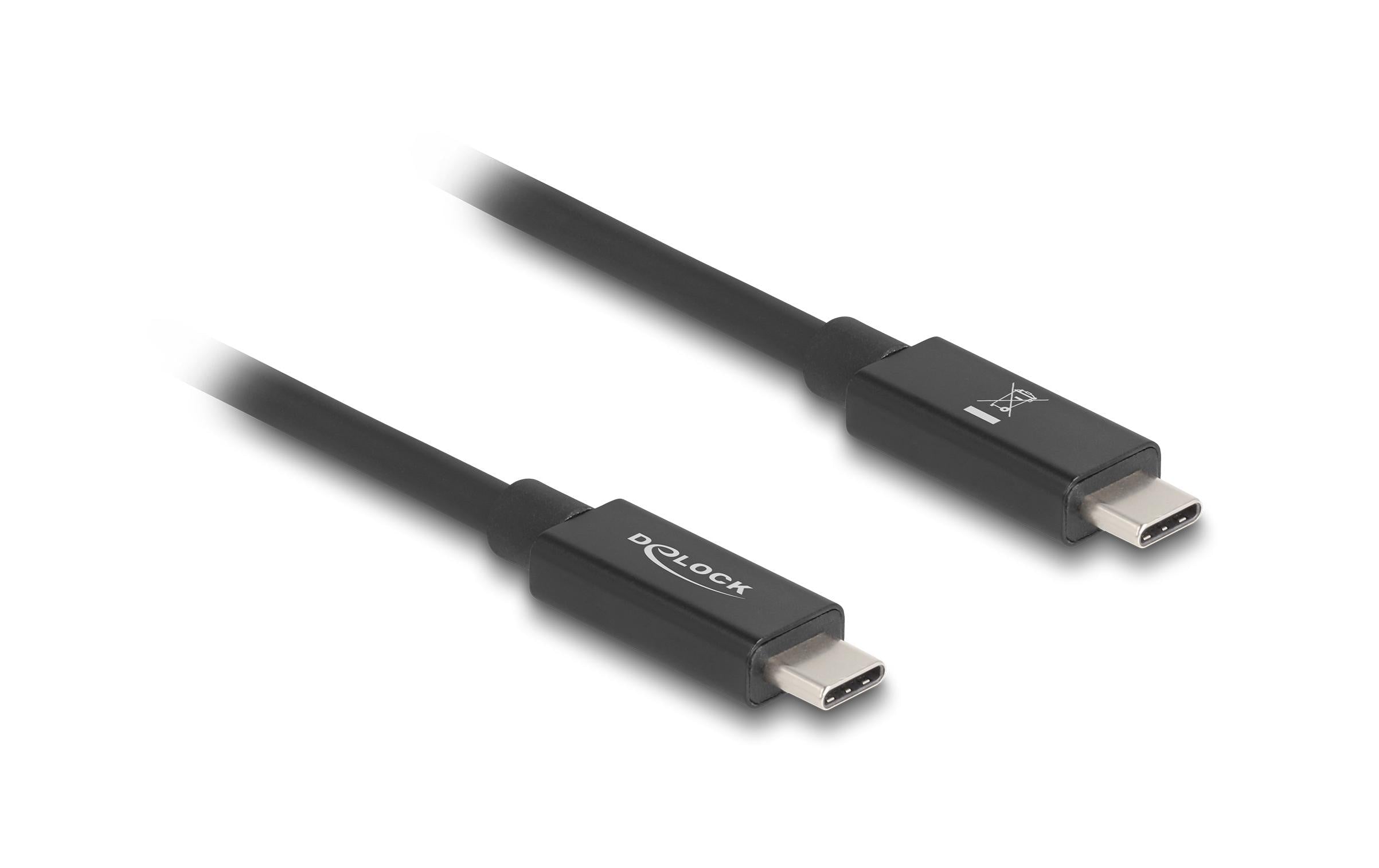 Delock USB4-Kabel 80 Gbps PD 3.1, 240W, 16K 60 Hz USB - USB 0.5 m