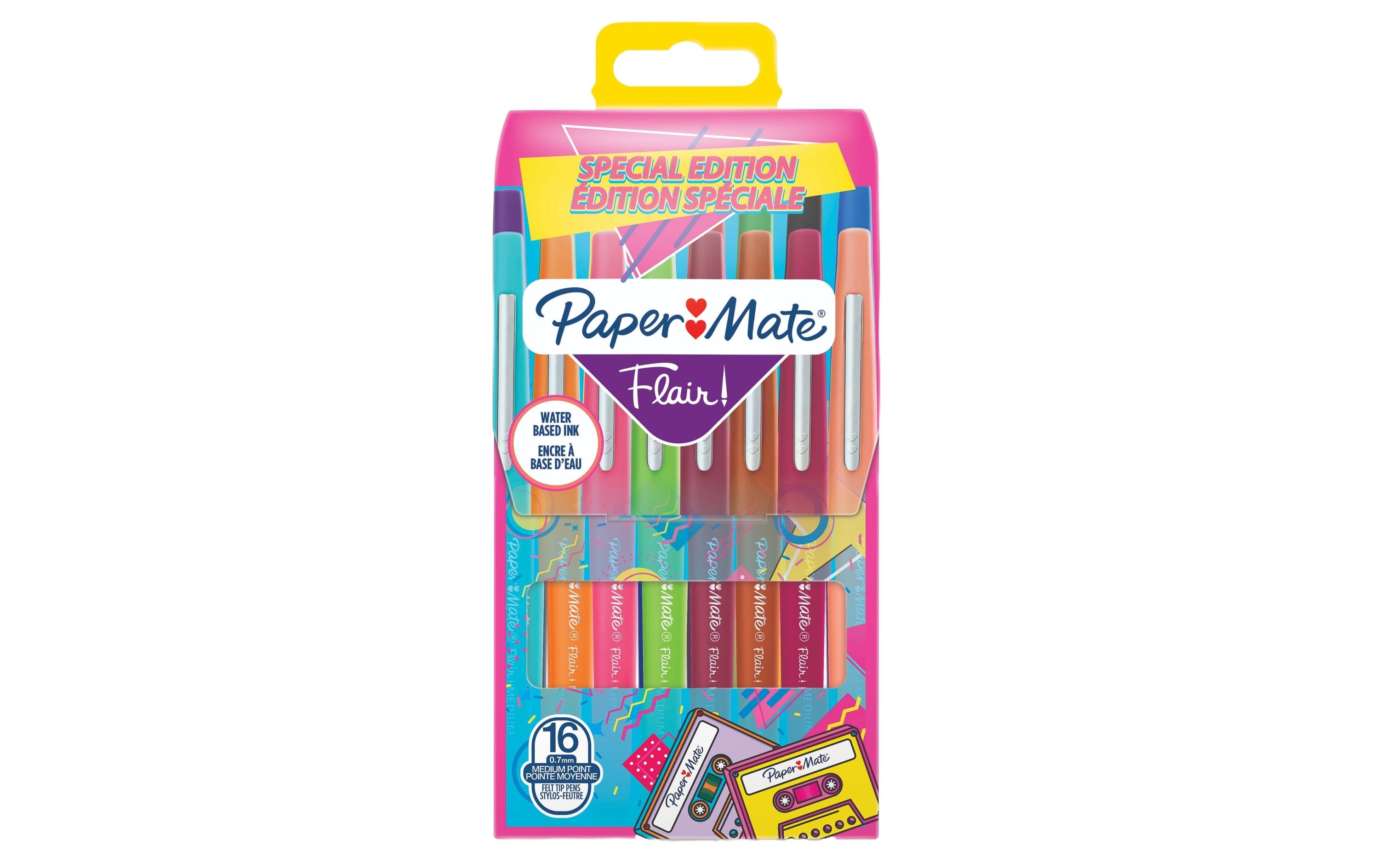 Paper Mate Fineliner Flair Medium Retro 0.7 mm, 16 Stück
