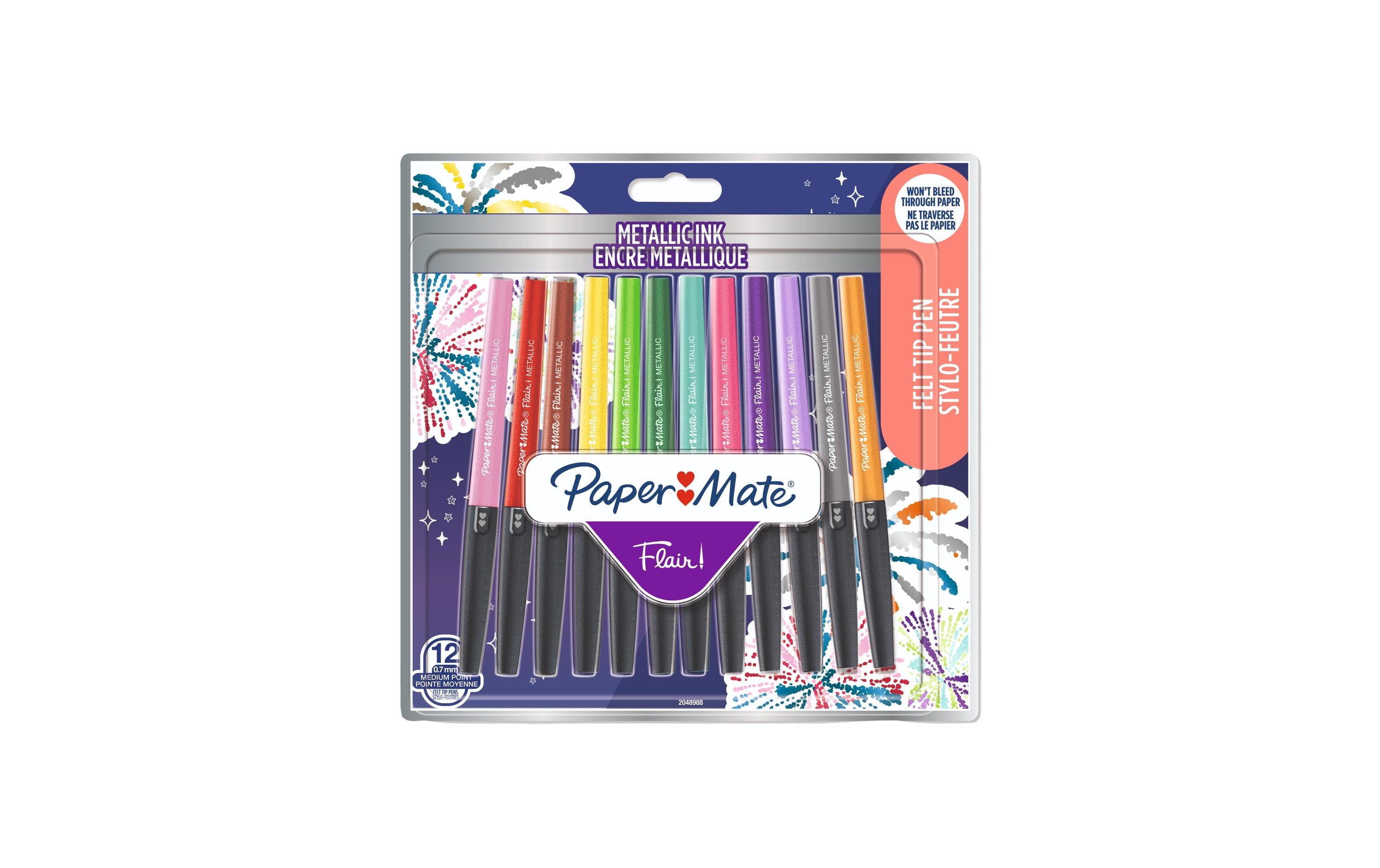Paper Mate Fineliner Flair Medium Metallic 0.7 mm, 12 Stück