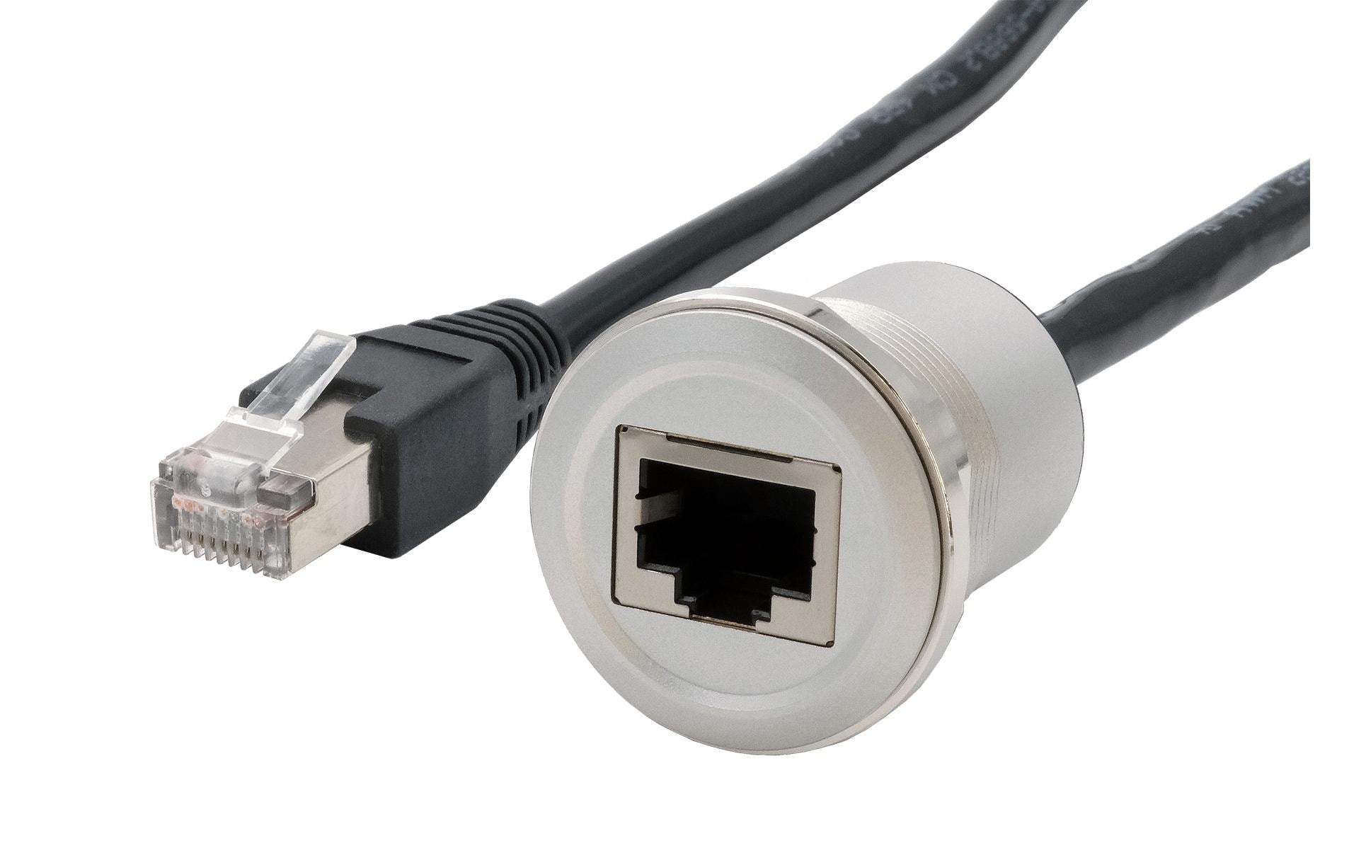 Exsys RJ45 Einbaubuchse Cat.6, Buchse zu Stecker, 30 cm 1 Stück