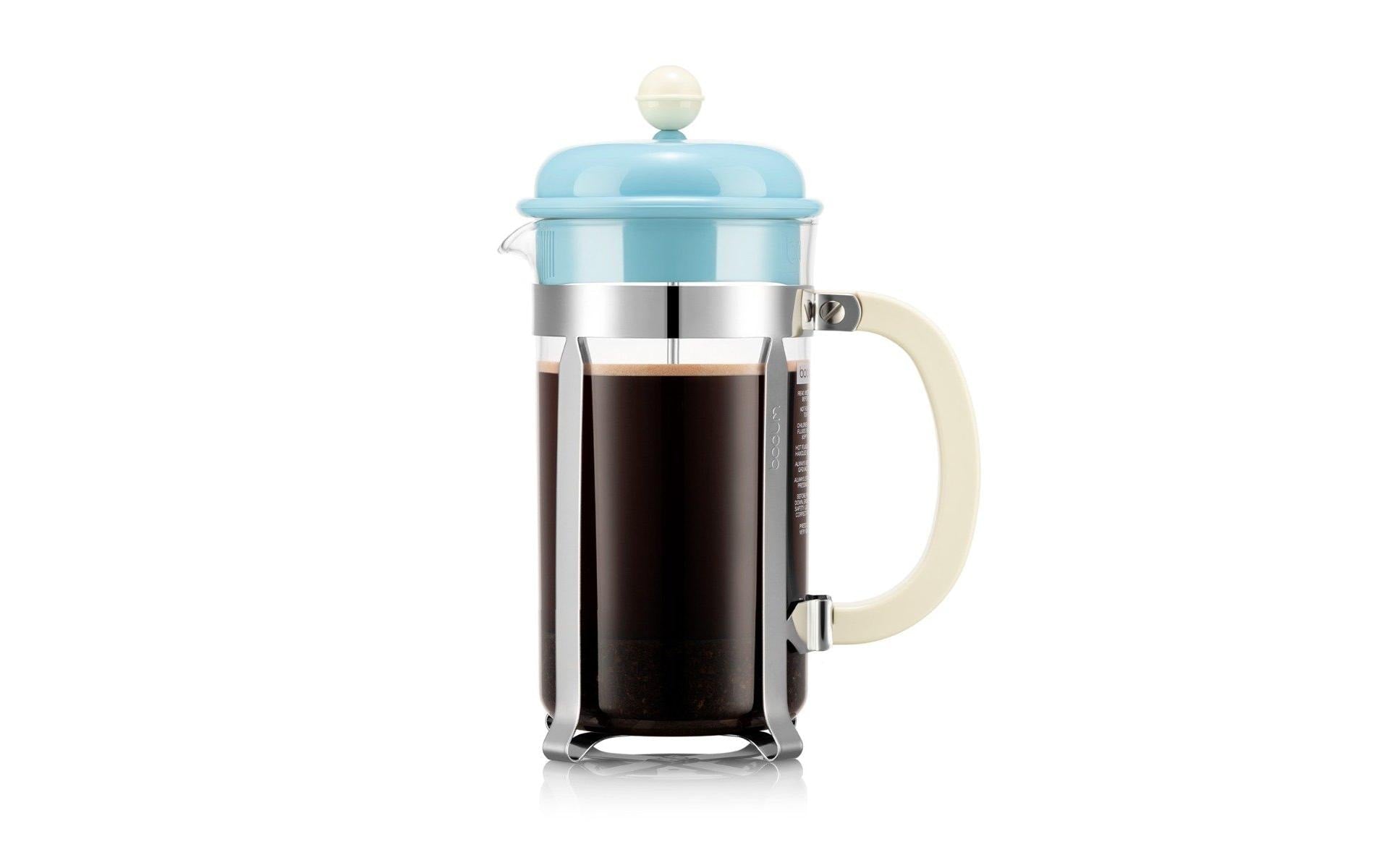 Bodum Kaffeebereiter Caffettiera 8 Tassen, 1 l, Ice Blue