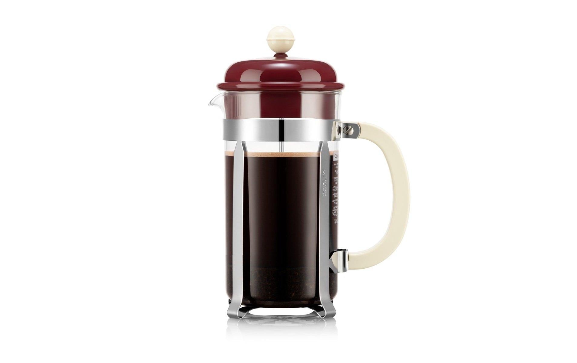 Bodum Kaffeebereiter Caffettiera 8 Tassen, 1 l, Cranberry
