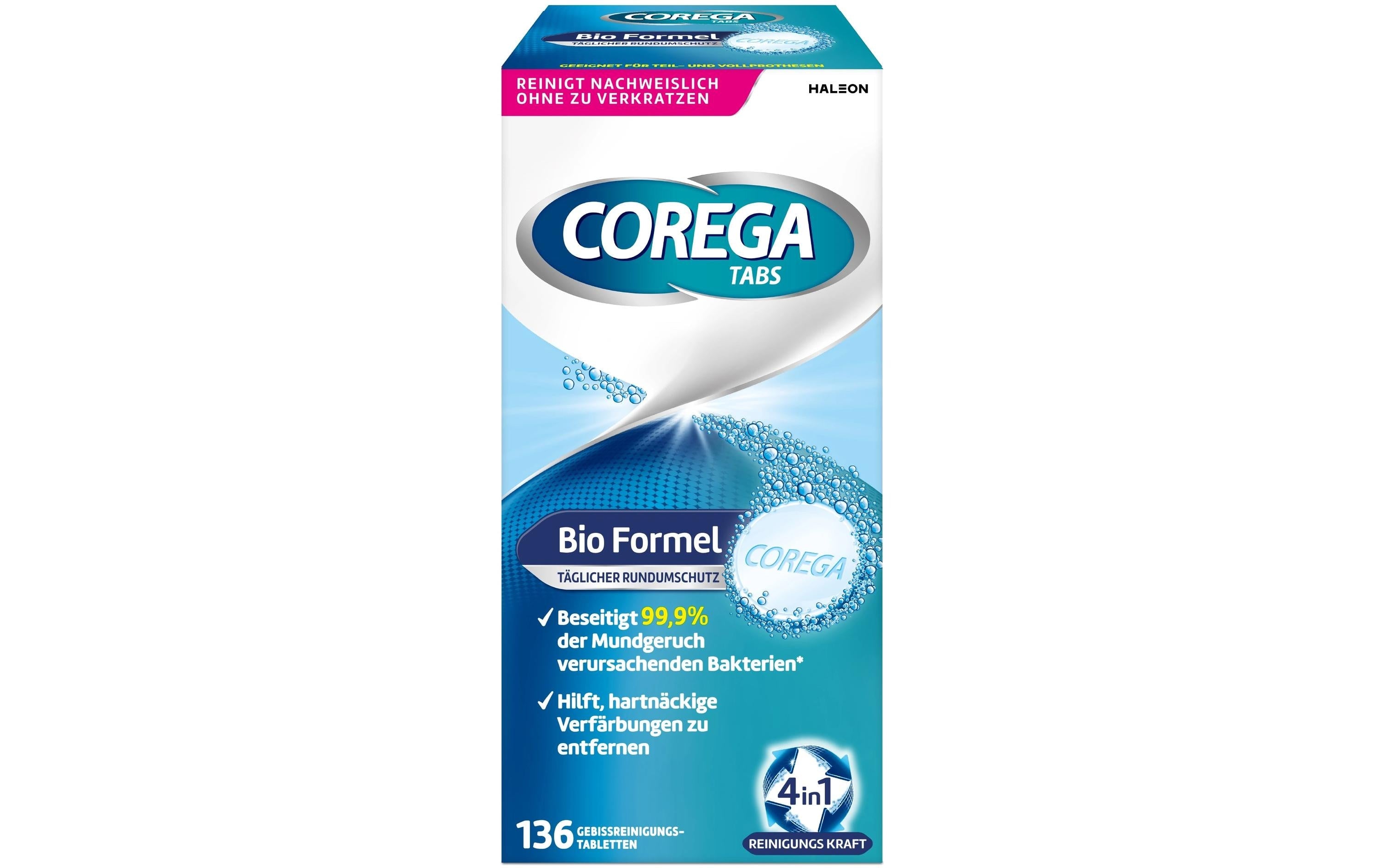 Corega Reinigungs-Tabletten für Zahnersatz 136 ml