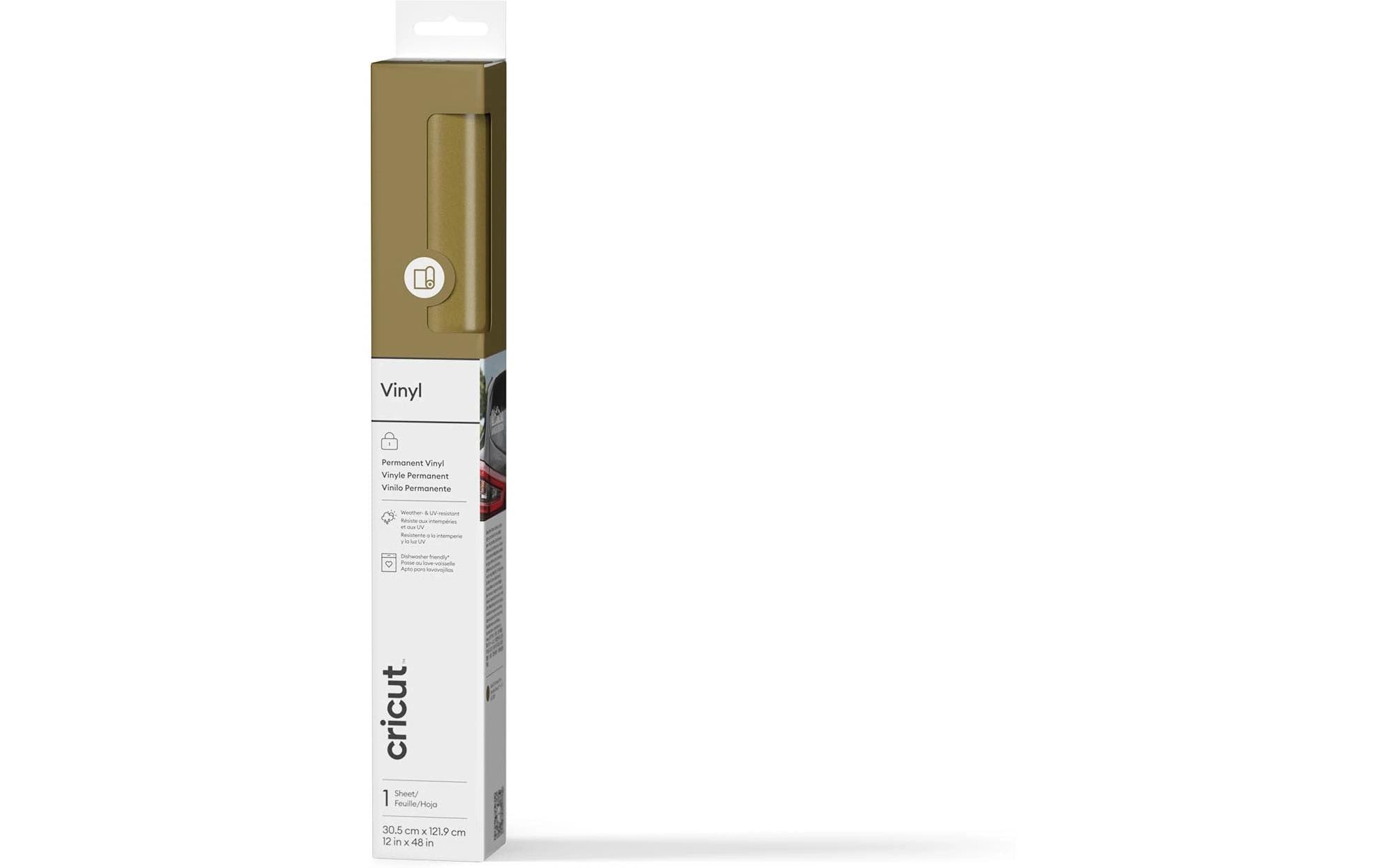 Cricut Vinylfolie Permanent 30.5 x 122 cm, 1 Stück, Gold