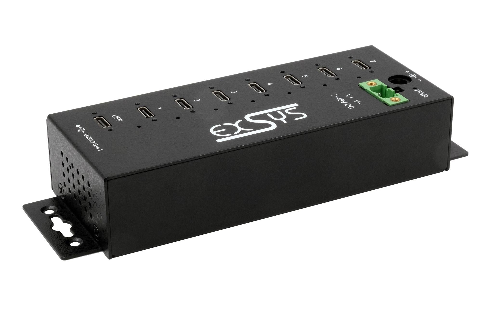 Exsys USB-Hub Managed USB 3.2 Gen 1 Hub 7-Port