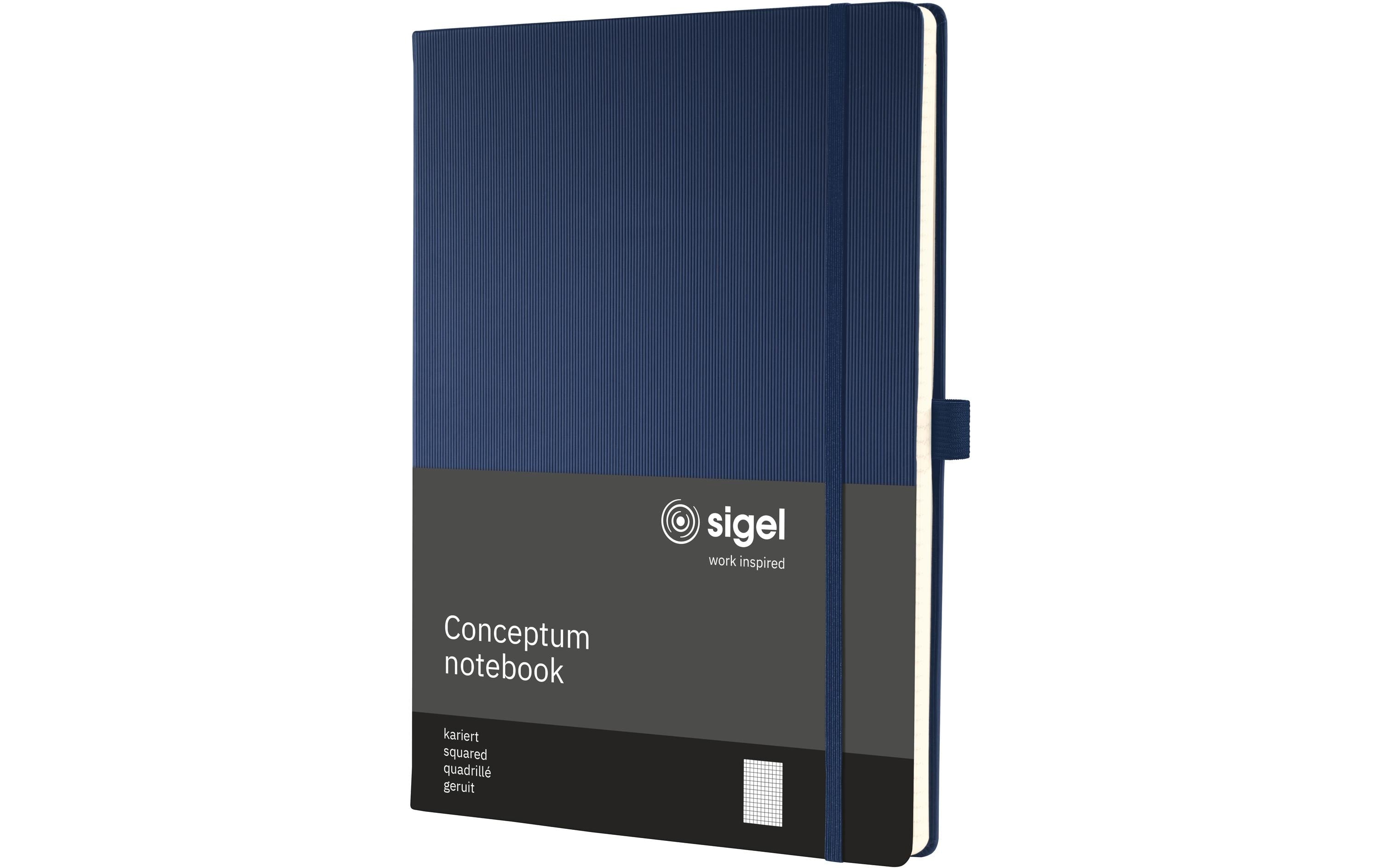 Sigel Notizbuch Conceptum A4, Kariert, Blau