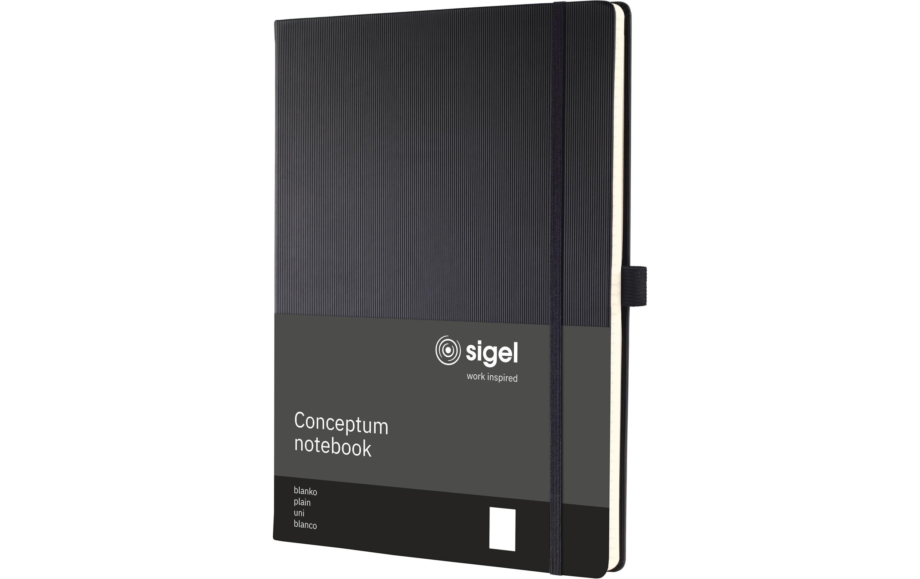 Sigel Notizbuch Conceptum A4, Blanko, Schwarz