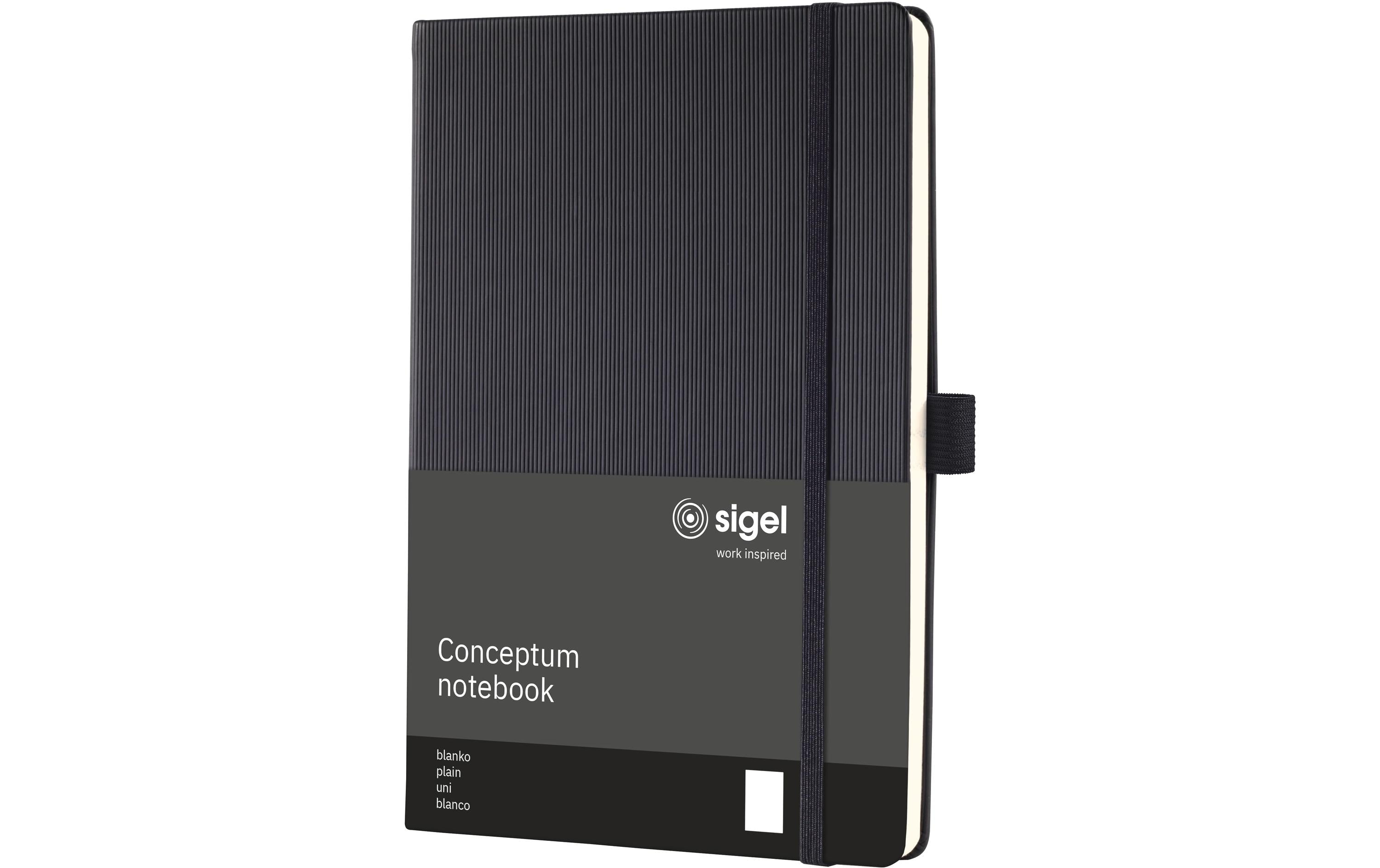 Sigel Notizbuch Conceptum A5, Blanko, Schwarz