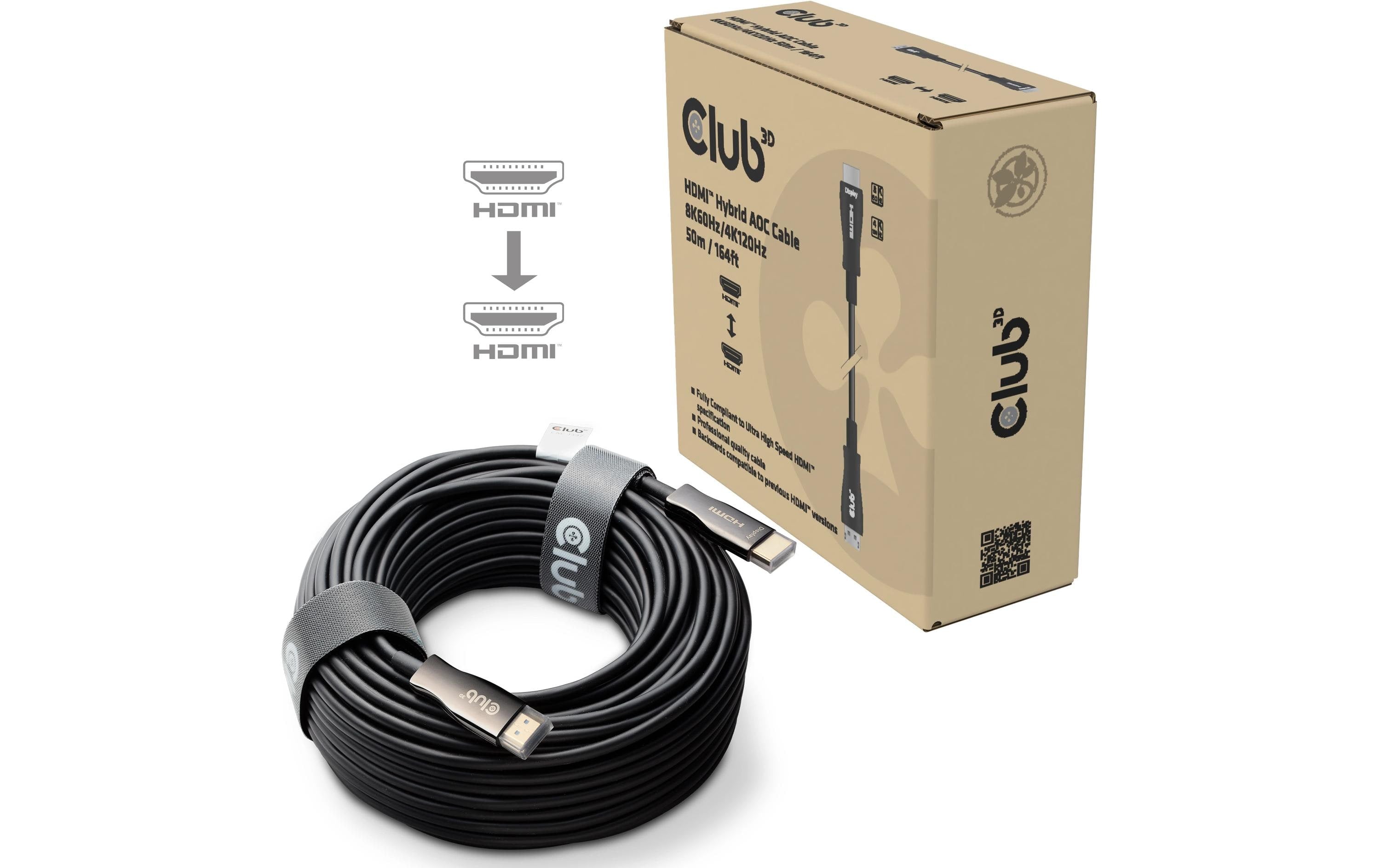 Club 3D Optisches Kabel CAC-1393 HDMI - HDMI, 50 m