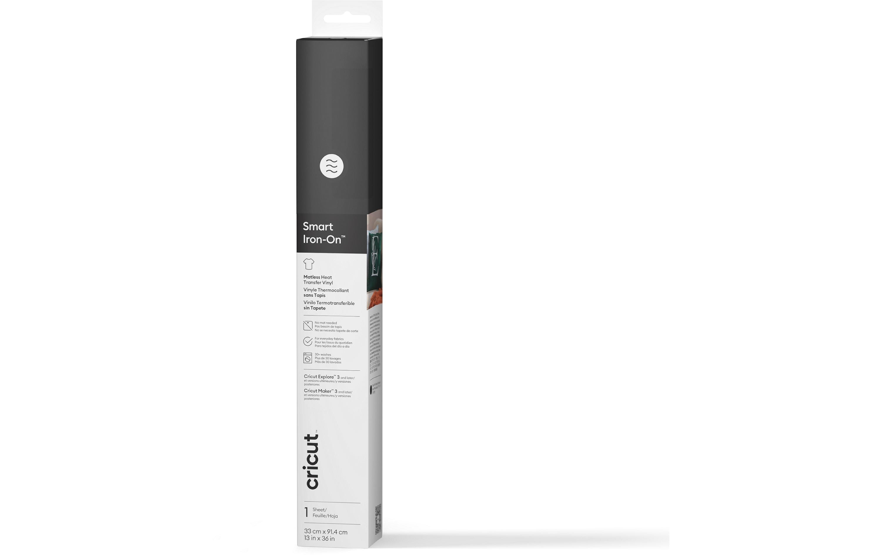 Cricut Aufbügelfolie Smart Iron-On 33 x 91.4 cm, Schwarz