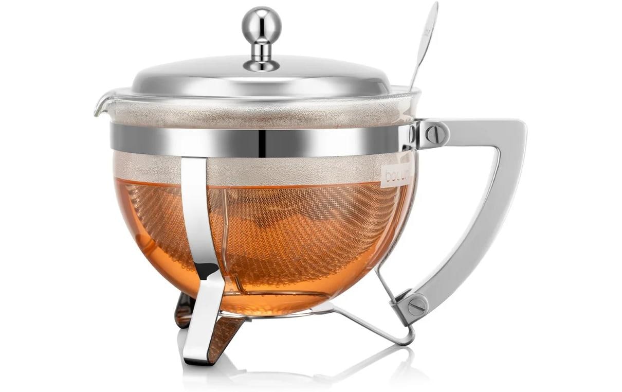 Bodum Teekanne mit Metallgriff CHAMBORD Verchromt, 1.3 l