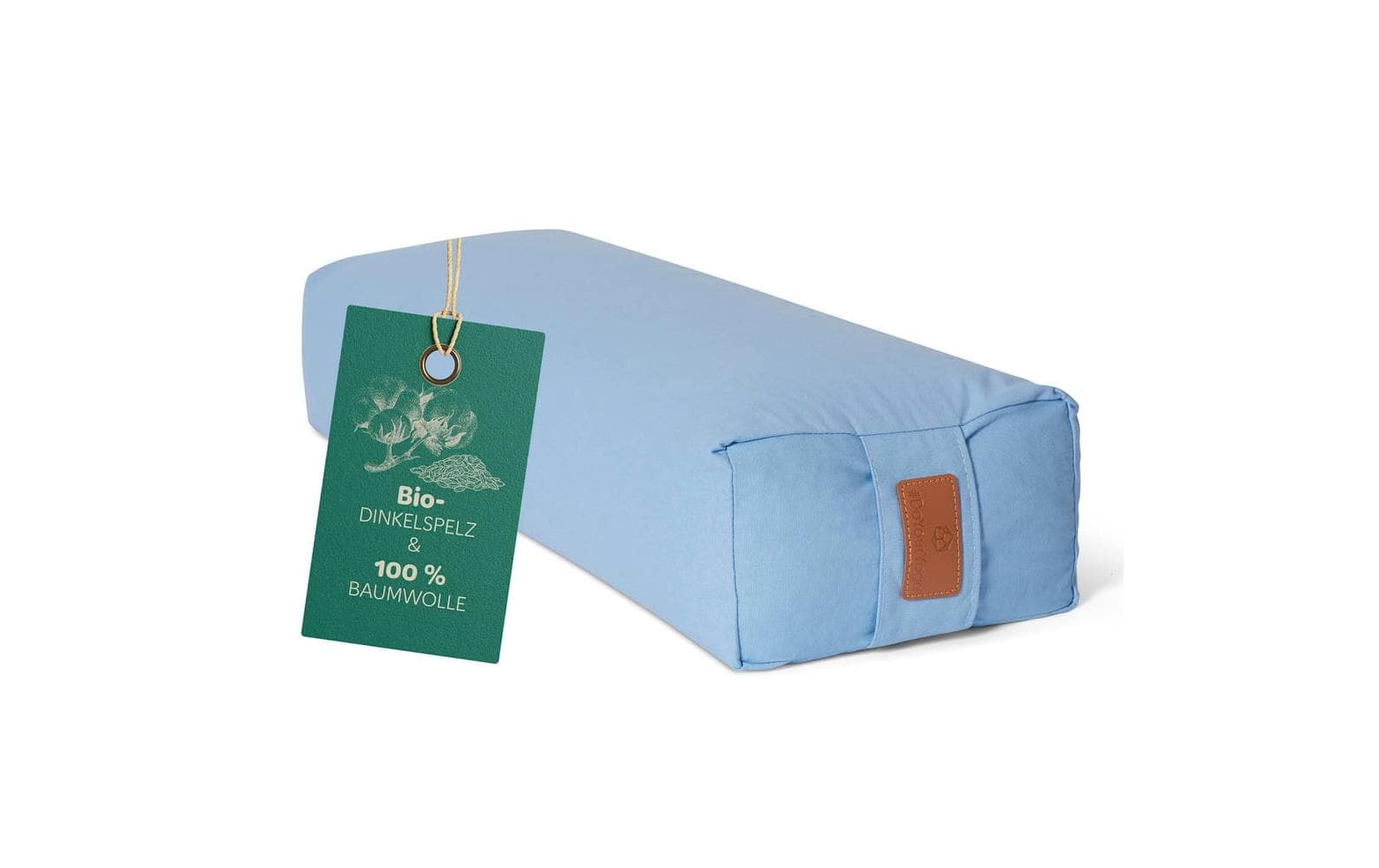 DoYourYoga Yoga-Bolster Paravati Bio-Dinkelspelz, Hellblau