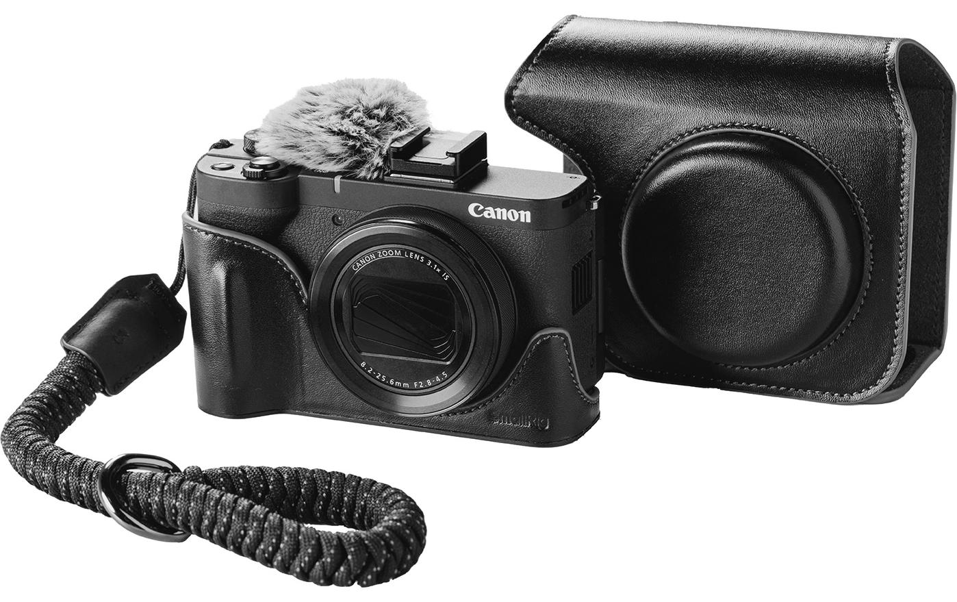 Smallrig Ledertaschen-Set für Canon PowerShot V1 Schwarz