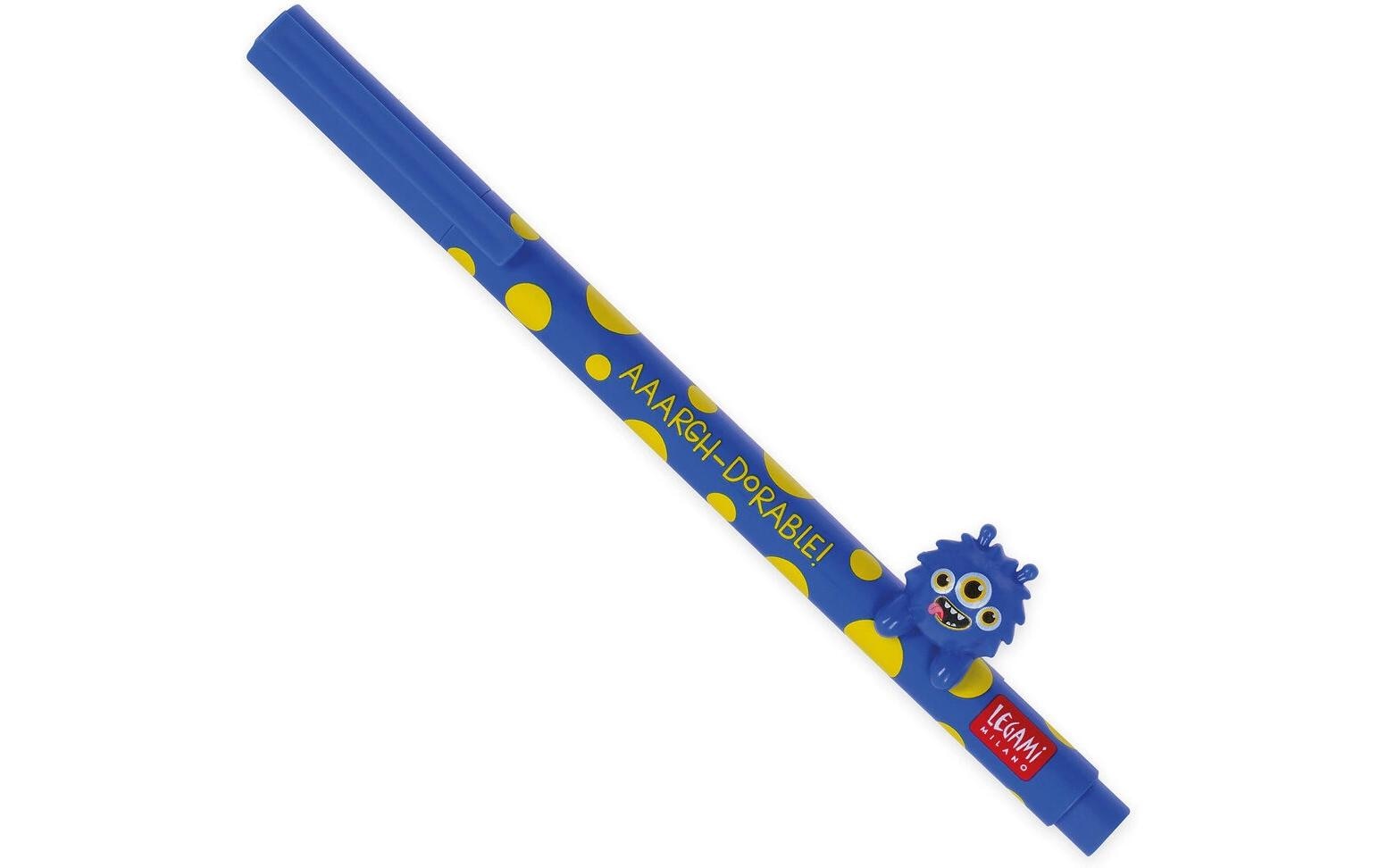 Legami Gelstift Lovely Friends Monster 0.5 mm, Blau/Gelb