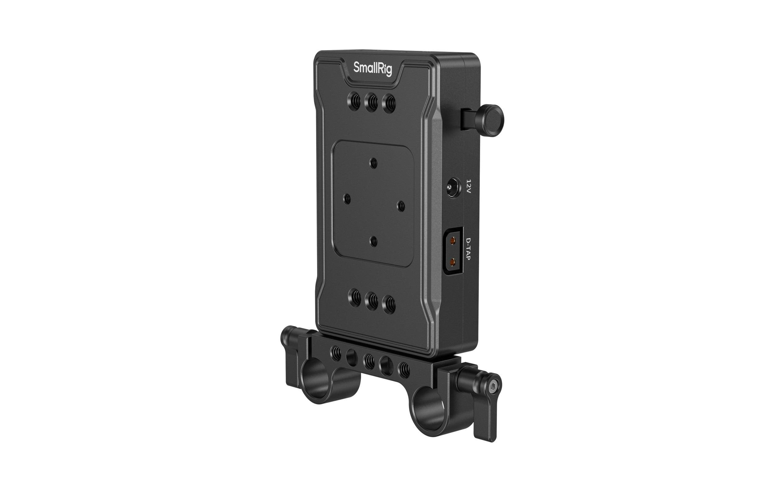 Smallrig V-Mount-Akku-Adapterplatte mit Doppelstangenklemme
