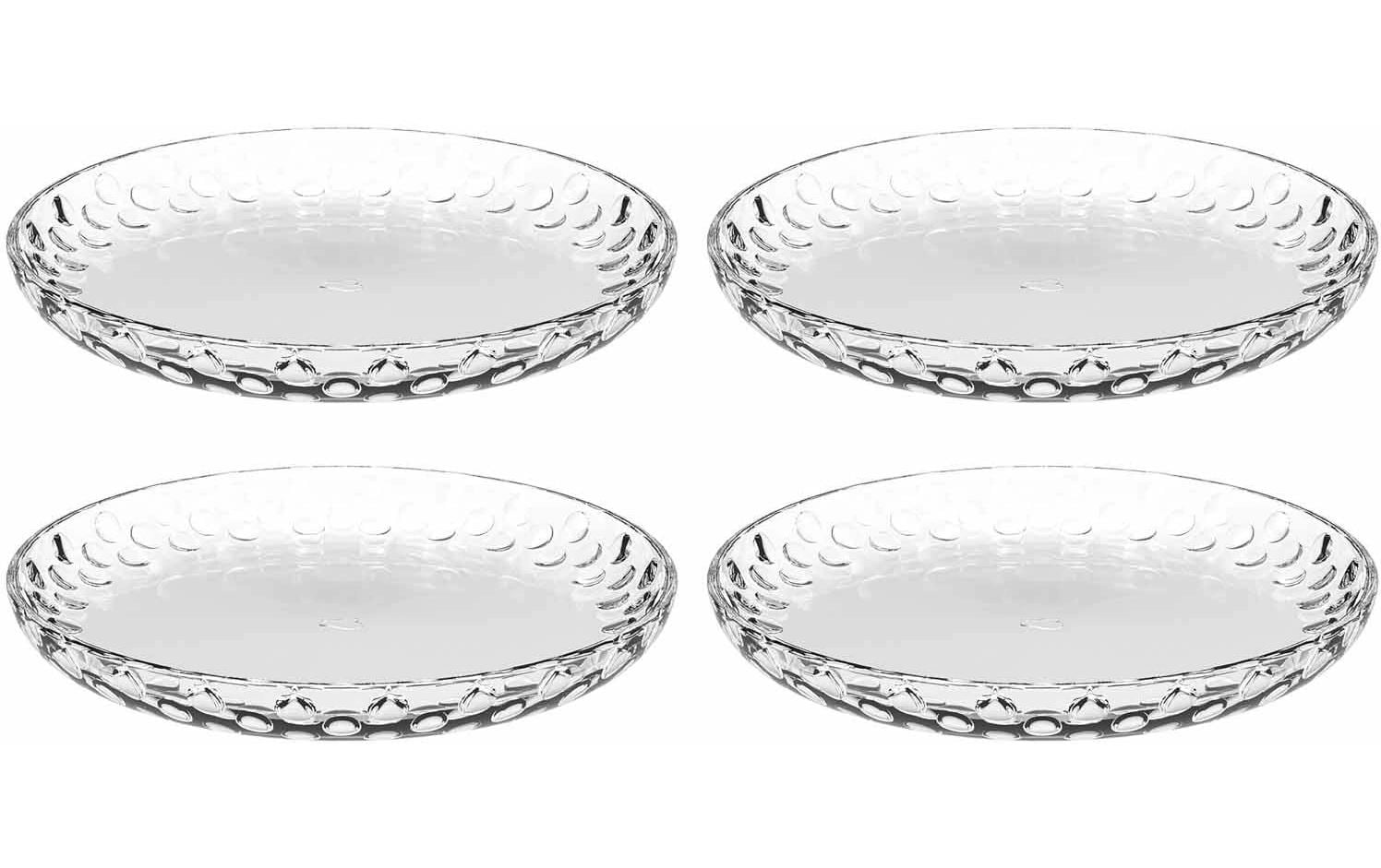 Leonardo Teller Cucina Optic 18 cm, 4 Stück,Transparent