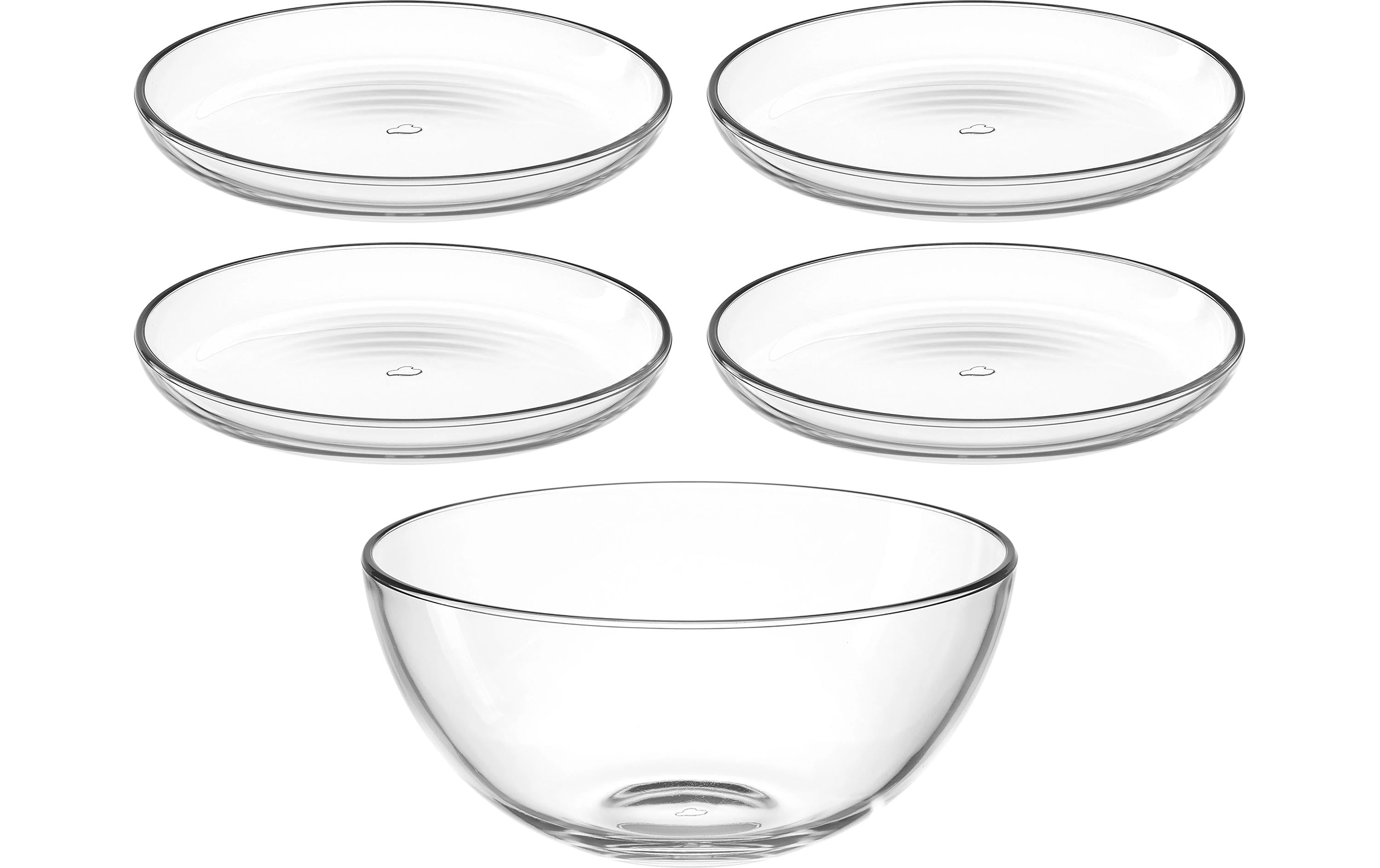 Leonardo Schale/Teller Set Cucina 5-teilig, Transparent