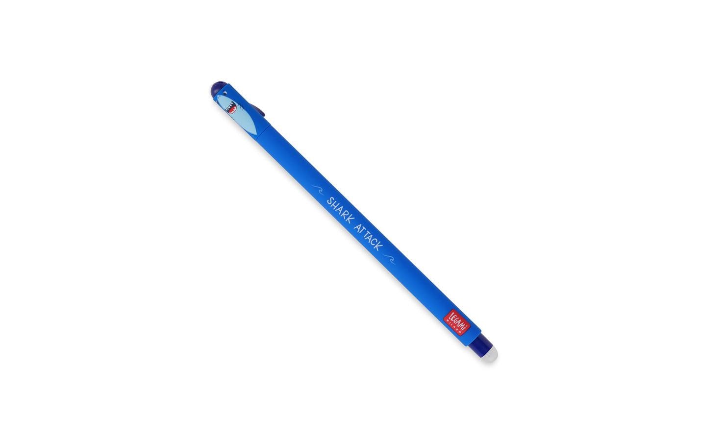 Legami Gelschreiber Shark löschbar, 0.7 mm, Blau