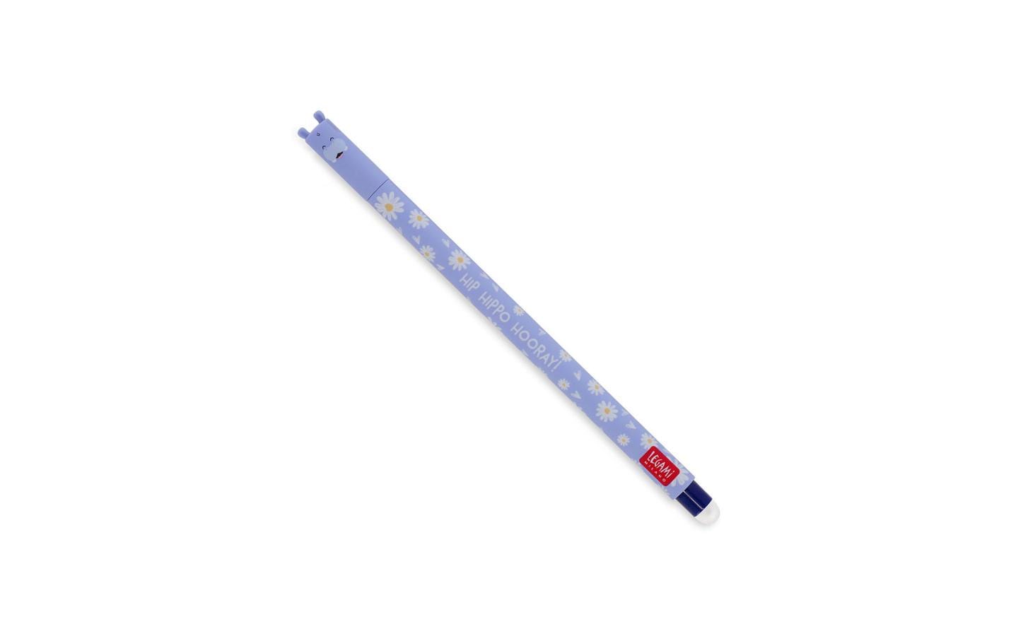 Legami Gelschreiber Hippo löschbar, 0.7 mm, Blau