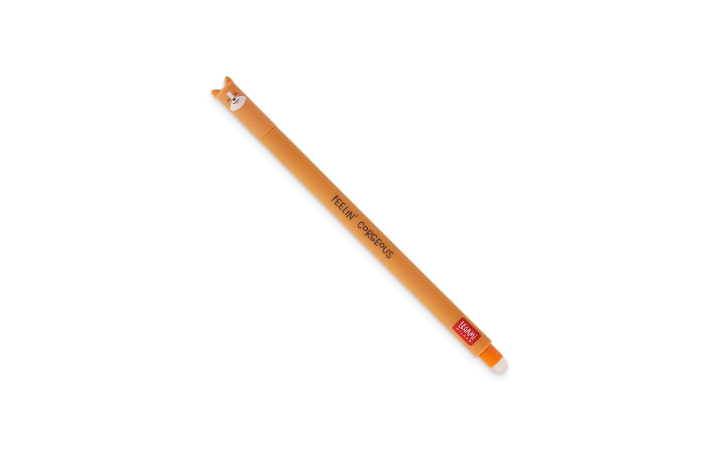 Legami Gelschreiber Corgi löschbar, 0.7 mm, Schwarz