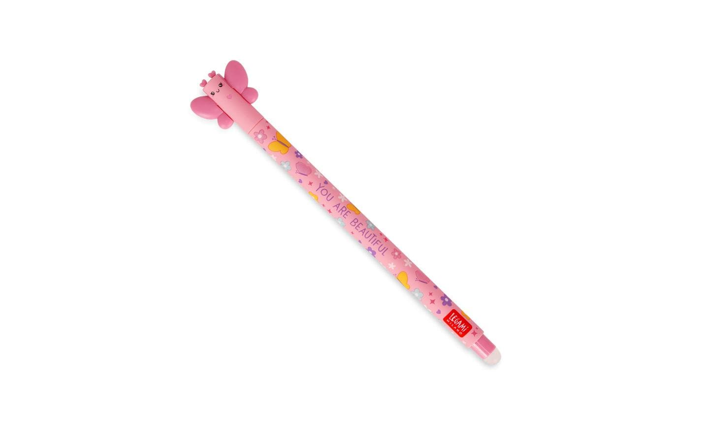 Legami Löschbarer Gelstift Butterfly löschbar, 0.7 mm, Pink