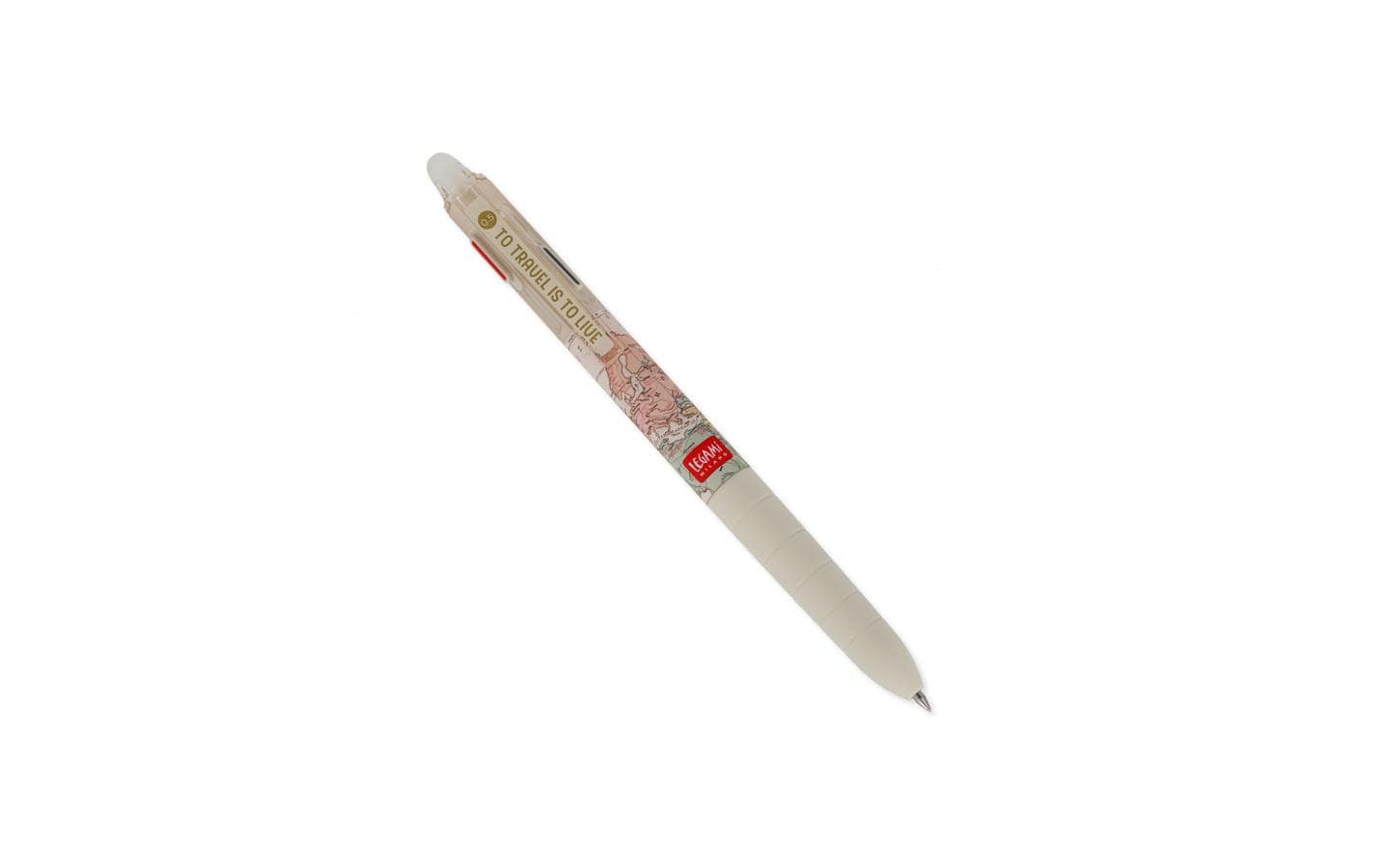 Legami Löschbarer Gelstift 3-C Travel 0.5 mm, Blau/Rot/Schwarz