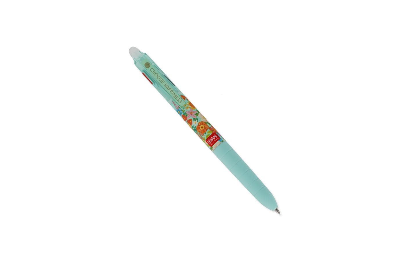 Legami Löschbarer Gelstift 3-C Flowers 0.5 mm, Blau/Rot/Schwarz