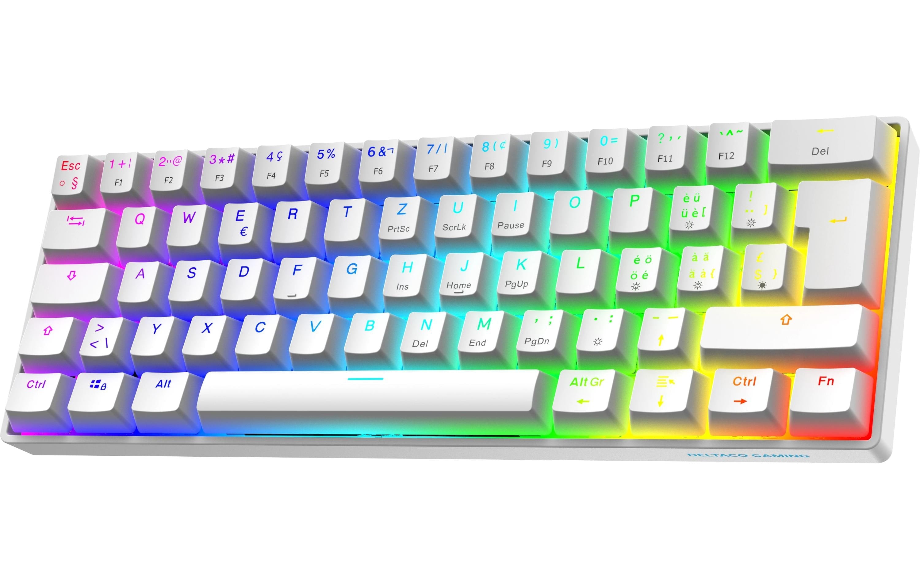 DELTACO Gaming-Tastatur GAM-175-C Hot-Swap Weiss