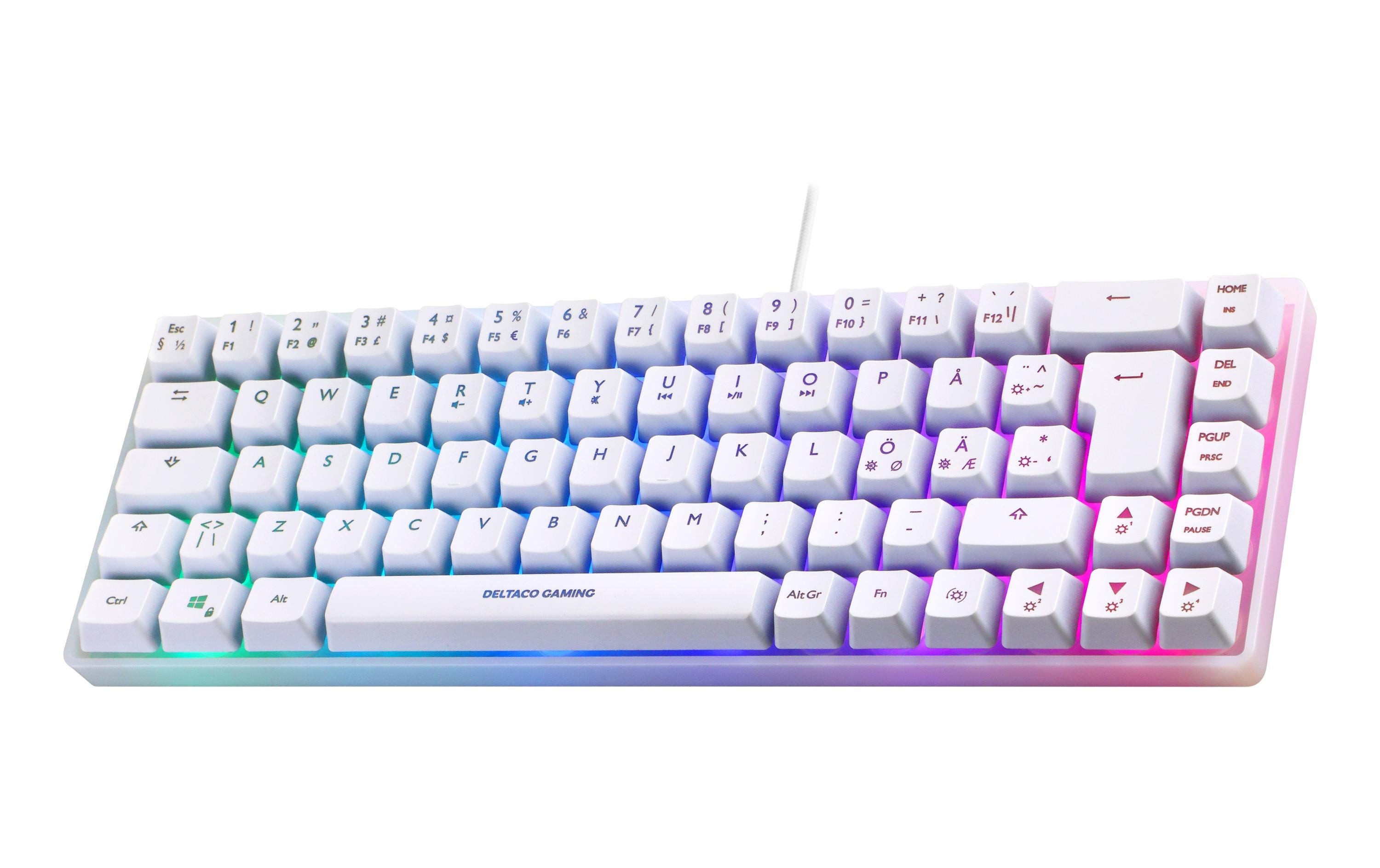 DELTACO Gaming-Tastatur GAM-158-W RGB Weiss