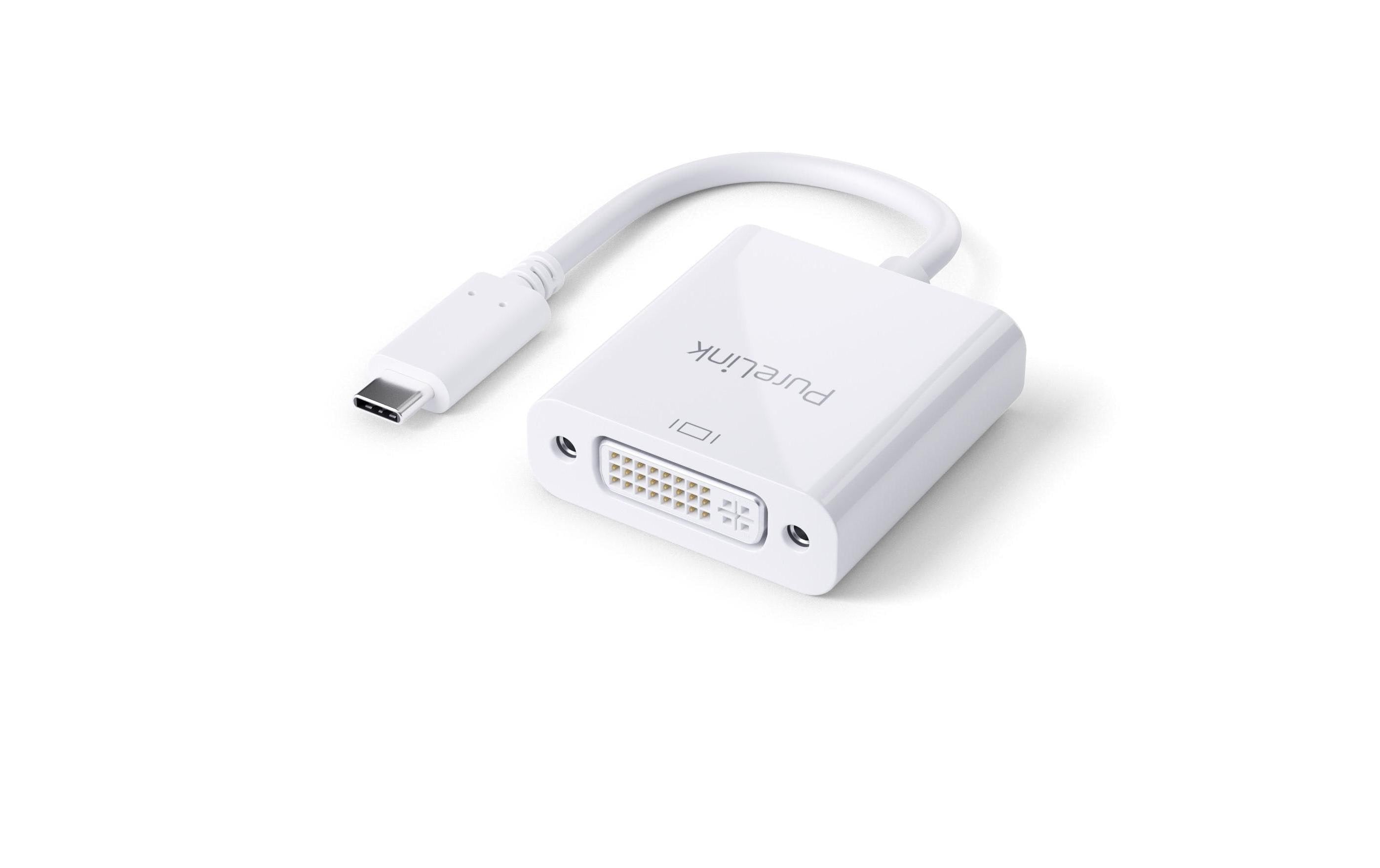 PureLink Adapter IS190 USB Type-C - DVI-I, Weiss