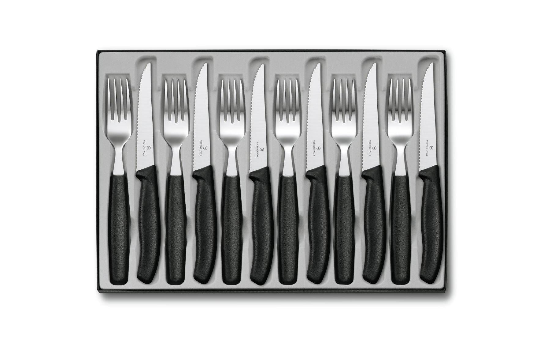 Victorinox Besteck-Set Swiss Classic 12-teilig, Schwarz/Silber