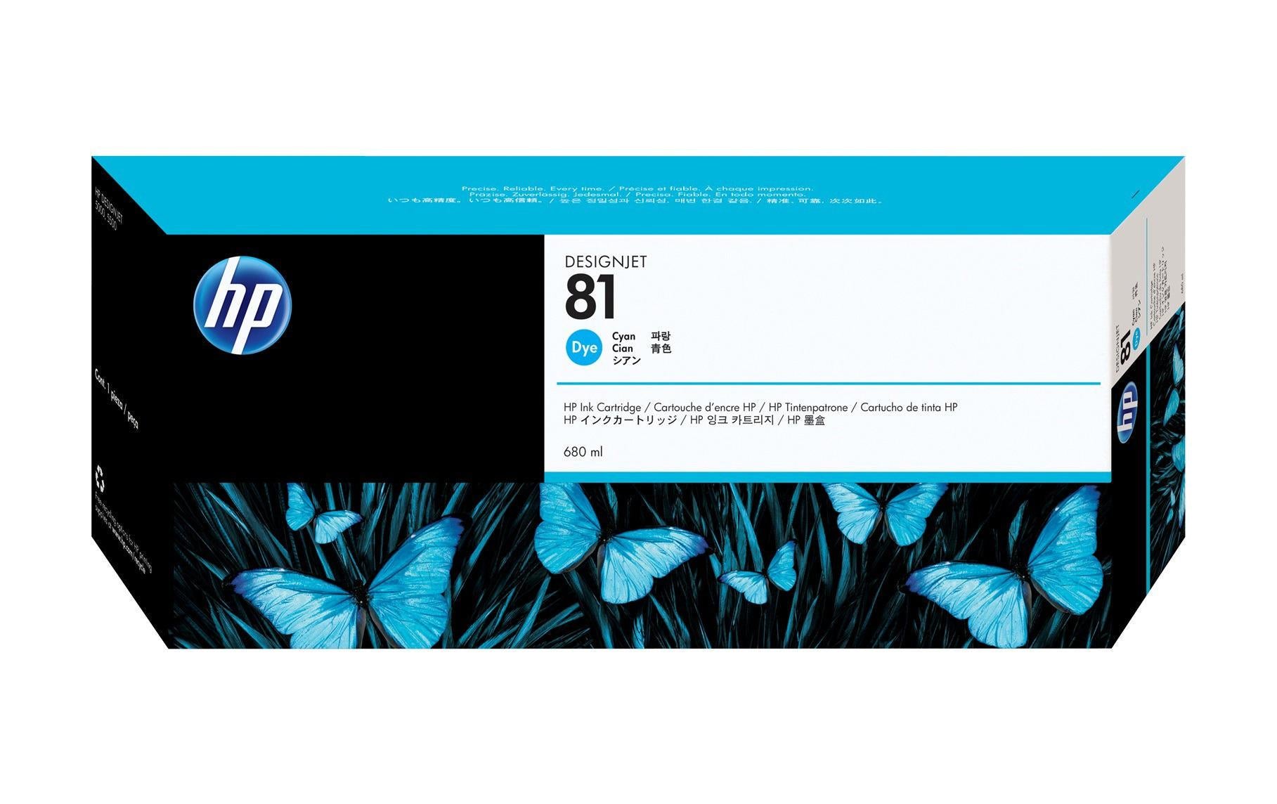 HP Tinte Nr. 81 (C4931A) Cyan