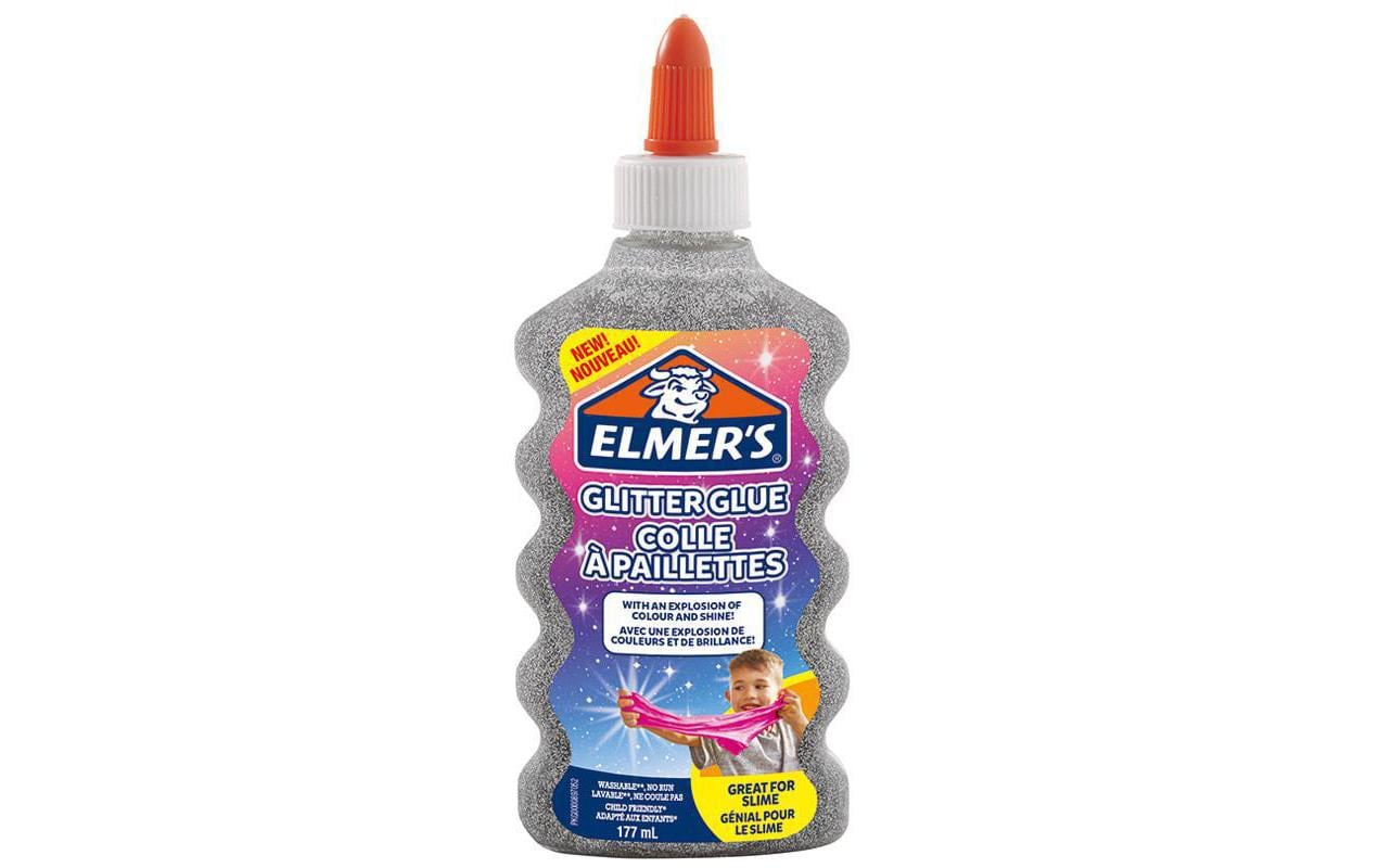 Elmers Bastelkleber Glitter Glue 177 ml, Silber