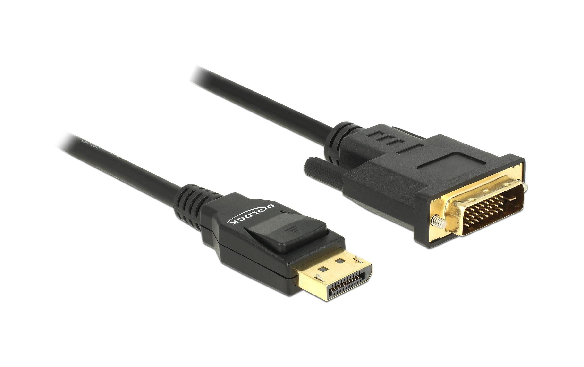 Delock Kabel DisplayPort – DVI-D, 1 m 4K/30Hz, passiv