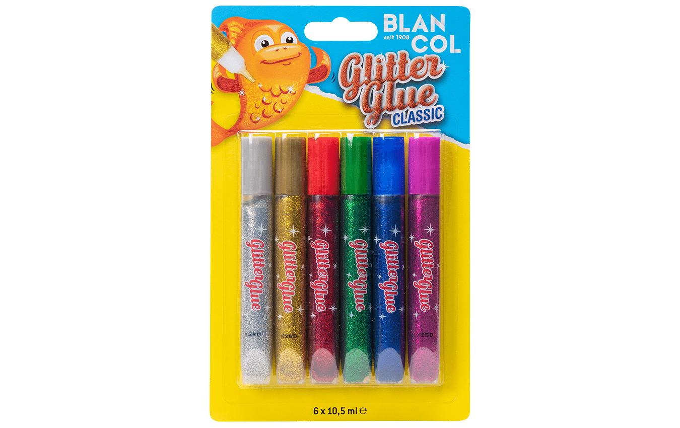 Blancol Glitzerstift Glitter Glue Pen Classic 6 Stück