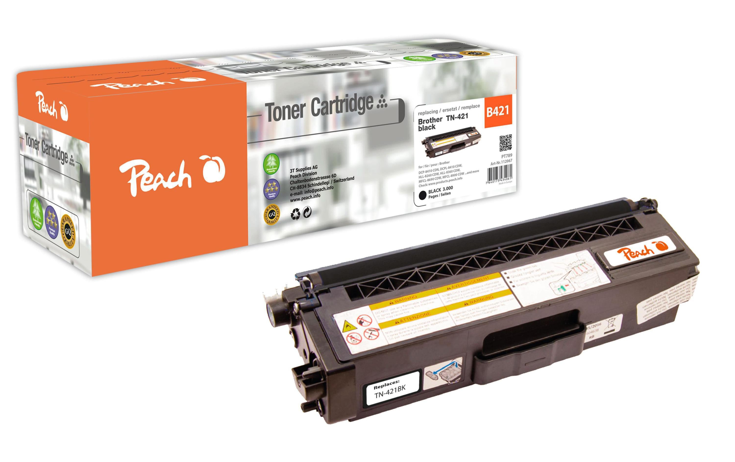 Peach Toner Brother TN-421BK Black