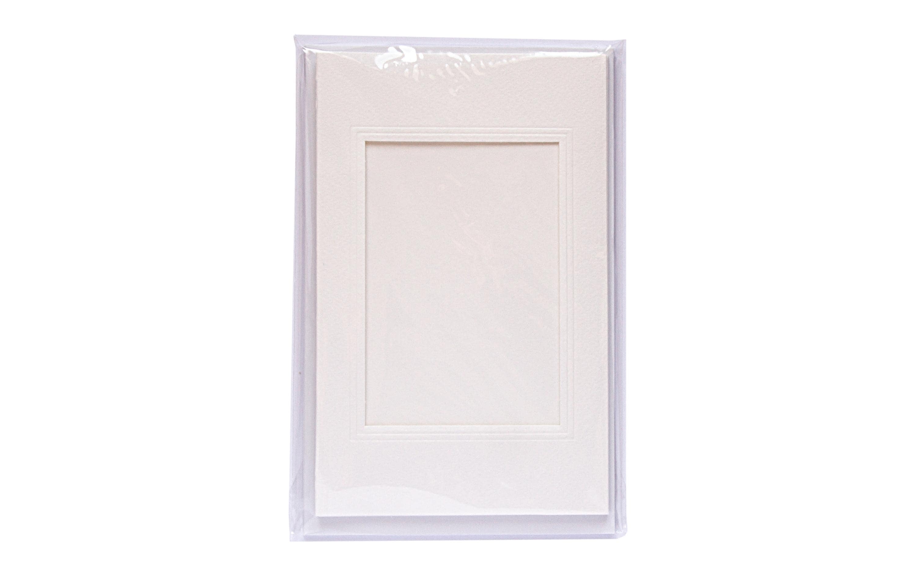 Folia Passepartout-Karten 220g/m2  eckig Perlweiss