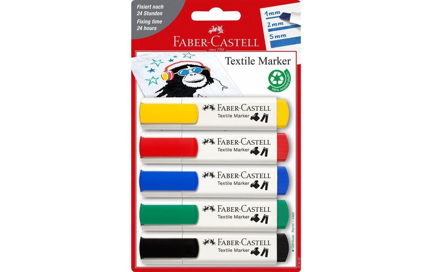 Faber-Castell Textilmarker Standard 5 Stück