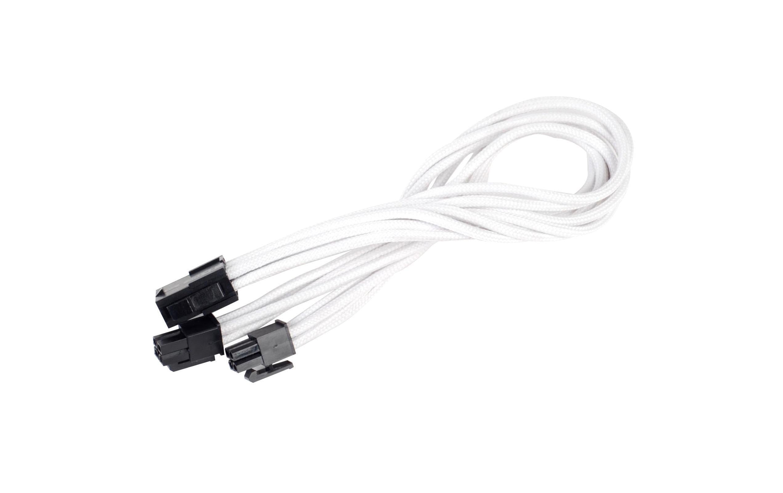 SilverStone Stromverlängerungskabel 8Pin - 4+4Pin EPS Weiss