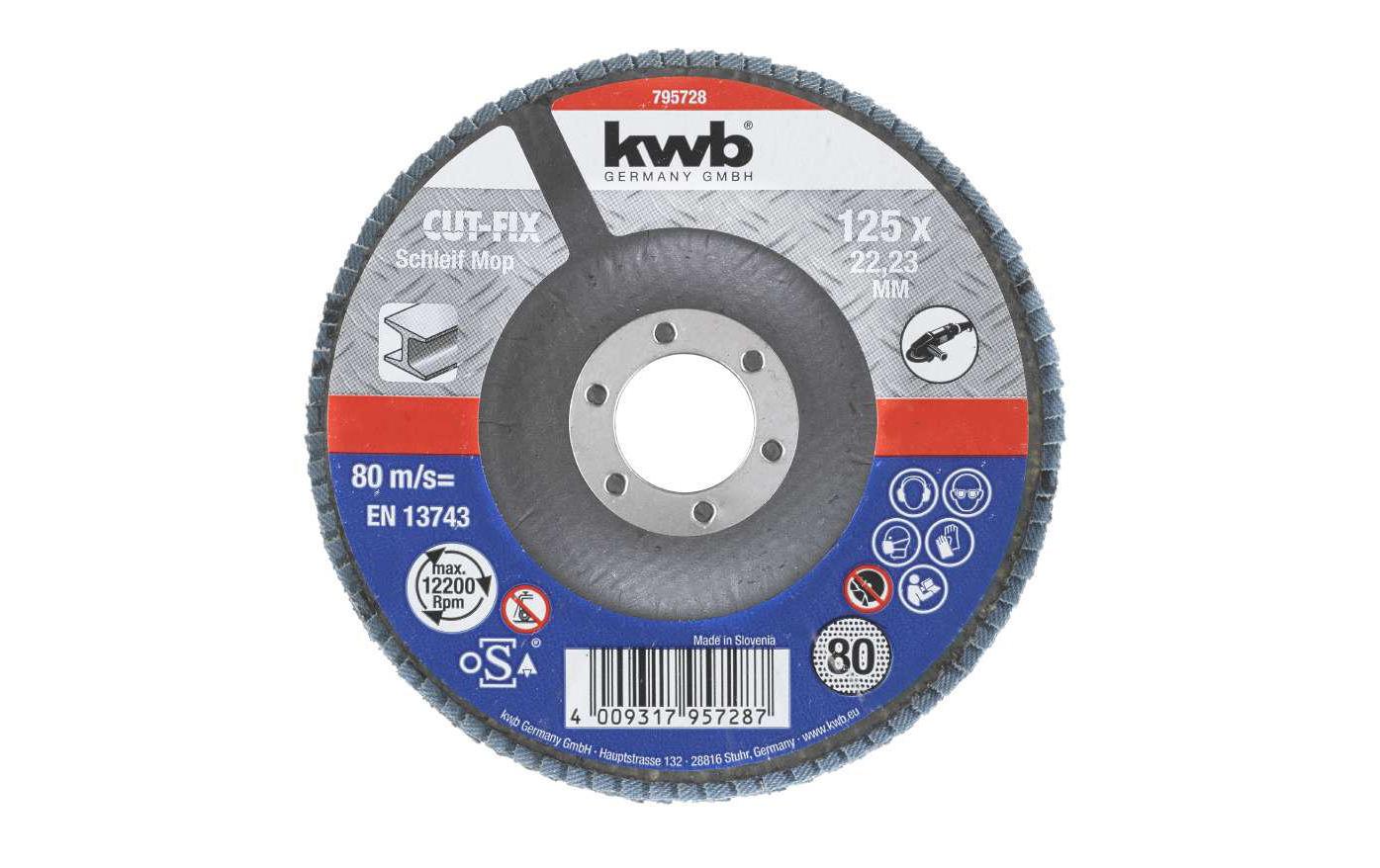 kwb Schleifscheibe Metall 125 mm K80