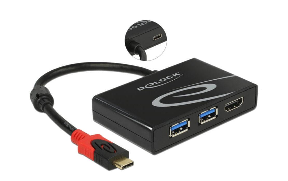Delock Dockingstation USB 3.1 Typ-C Gen1 - 2x Typ-A + 1x HDMI 4K