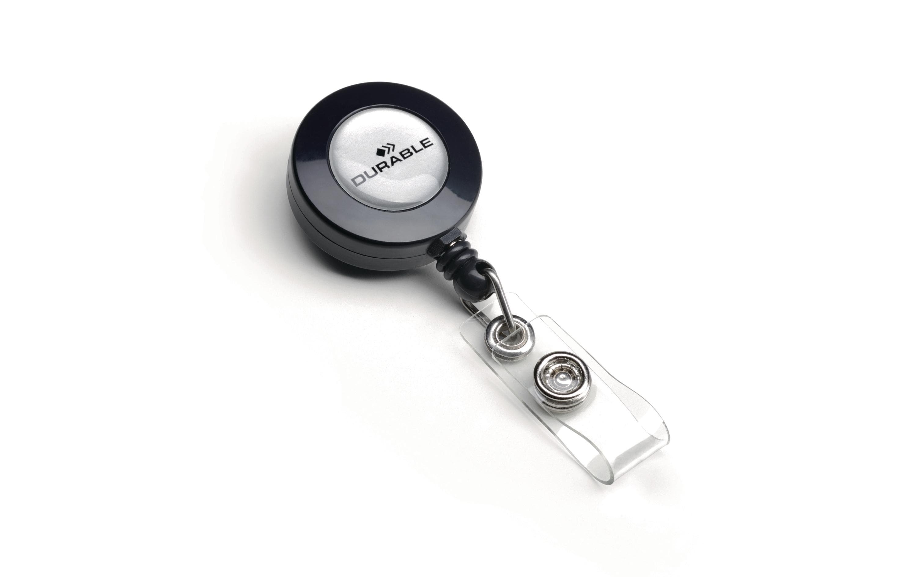 DURABLE Ausweishalter mit Druckknopf, 10 Stück